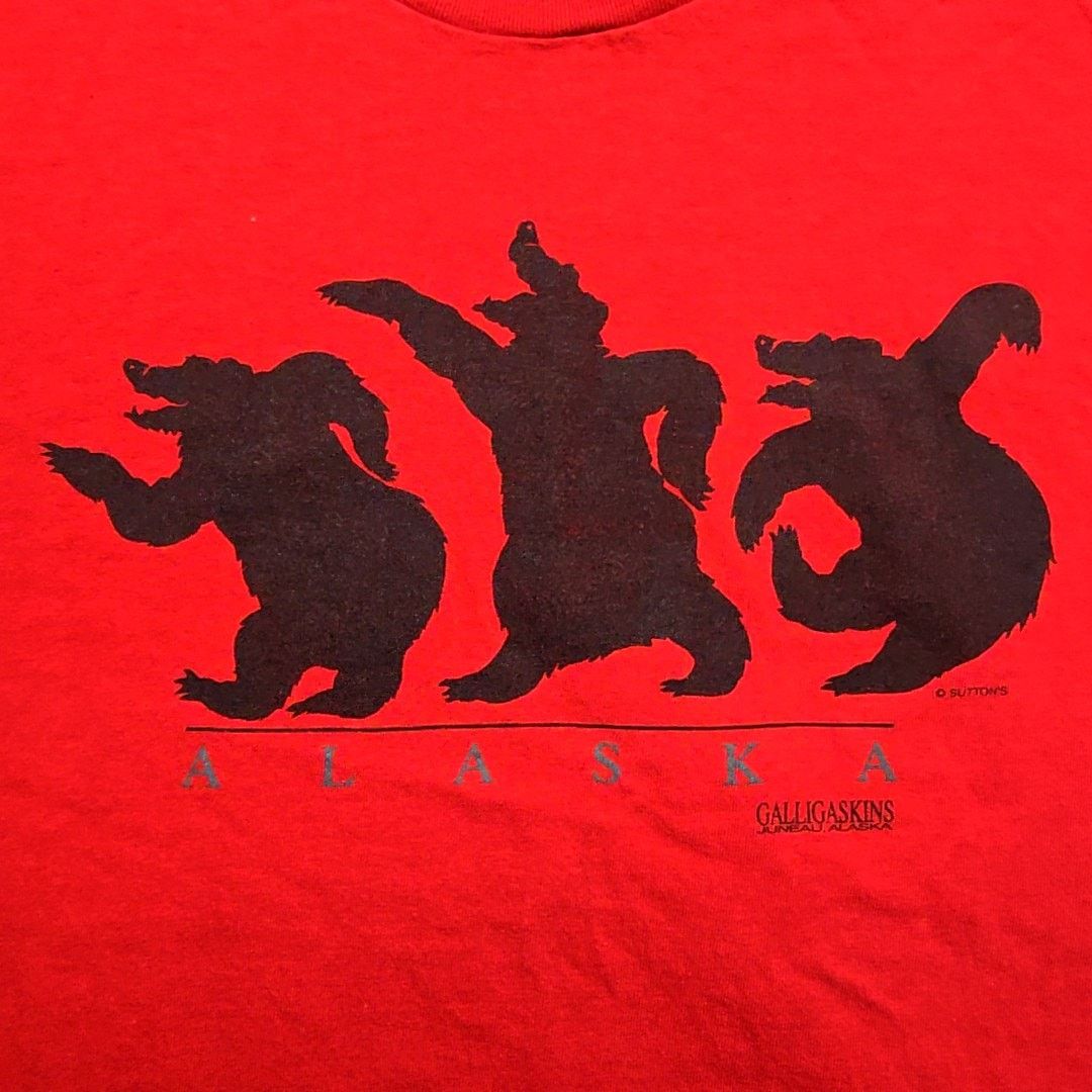 Vintage Vintage Alaska Bear Shirt Red 2XL Sutton Animal Graphic Tee Size US XL / EU 56 / 4 - 2 Thumbnail