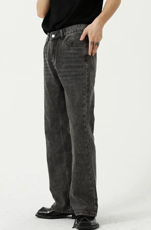Japanese Brand Fuyuka x Kida Gray washed trendy personality straight jeans Size US 32 / EU 48 - 8 Thumbnail