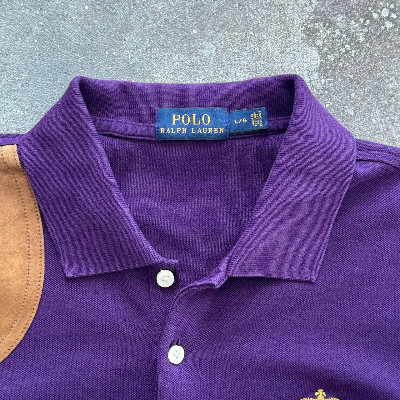 Polo Ralph Lauren × Vintage Polo Ralph Lauren Vintage Big Logo Polo T-Shirt Size L / US 10 / IT 46 - 8 Thumbnail