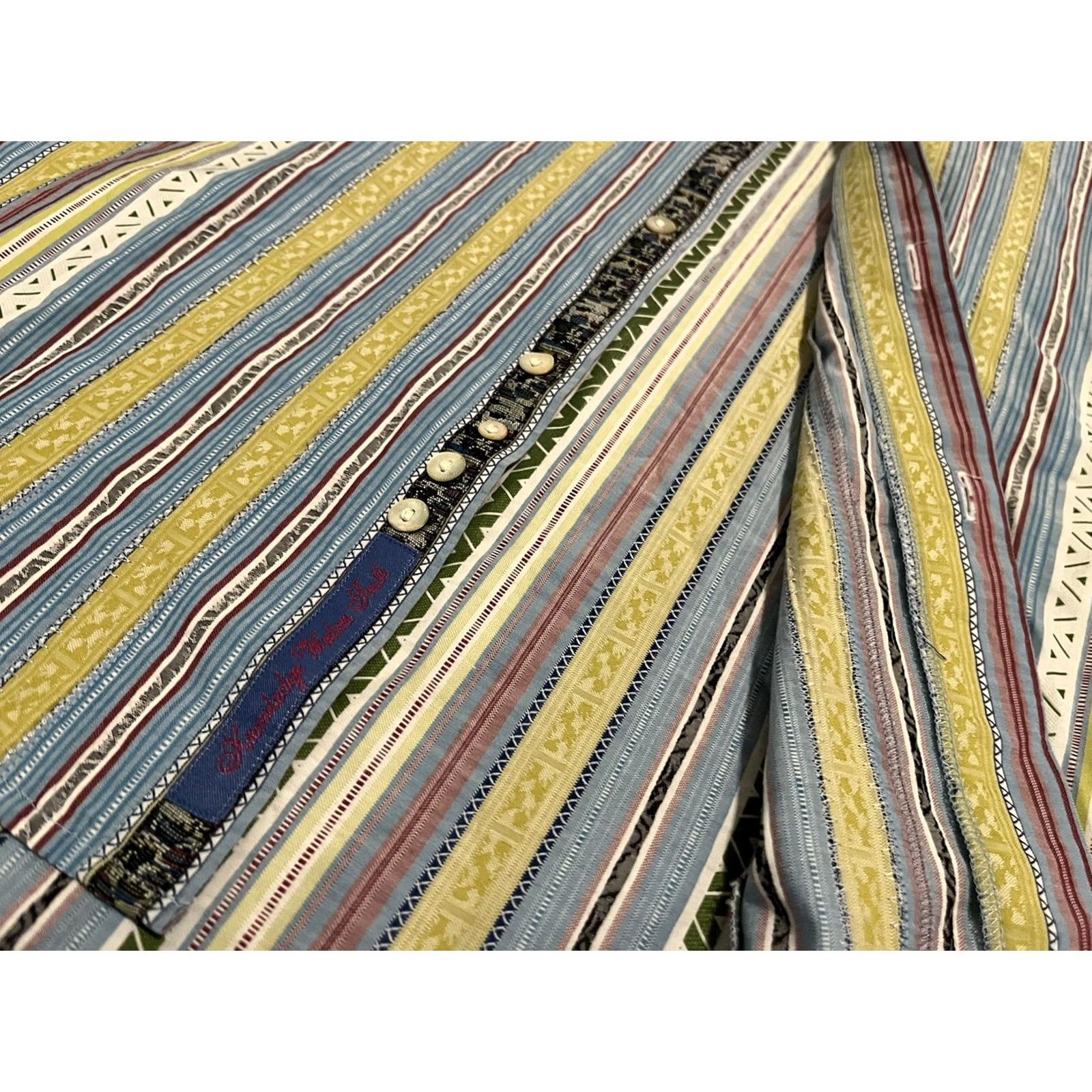Robert Graham Robert Graham Striped Long Sleeve Button-Up Shirt Mens 2XL Multicolor Embroidered Flip Cuffs Size US XXL / EU 58 / 5 - 2 Thumbnail
