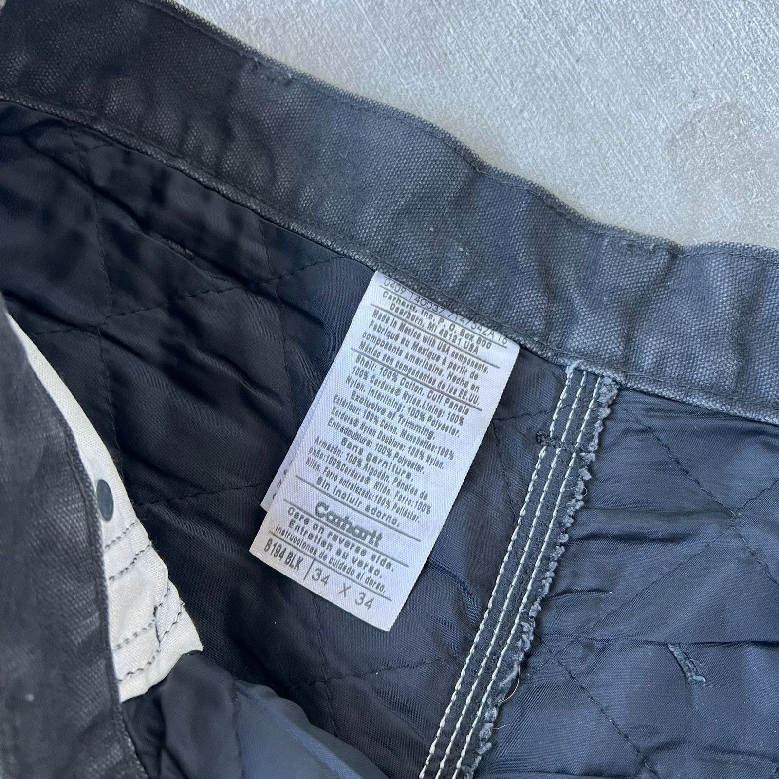 Carhartt × Vintage Carhartt black insulated double knee work carpenter pants Size US 34 / EU 50 - 7 Thumbnail