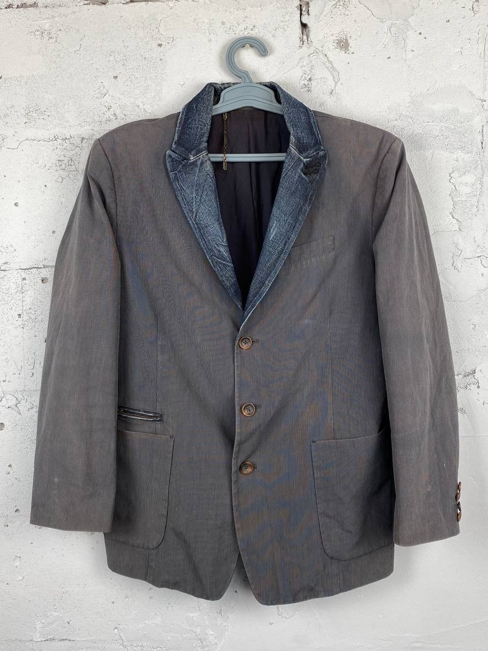 Diesel × Japanese Brand Y2K DIESEL DENIM Collar BLAZER JACKET Size US M / EU 48-50 / 2 - 1 Thumbnail