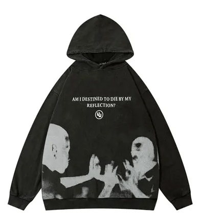 Japanese Brand Harajuku Face Ghost Shadow Hooded Sweatshirt Size US L / EU 52-54 / 3 - 1 Thumbnail