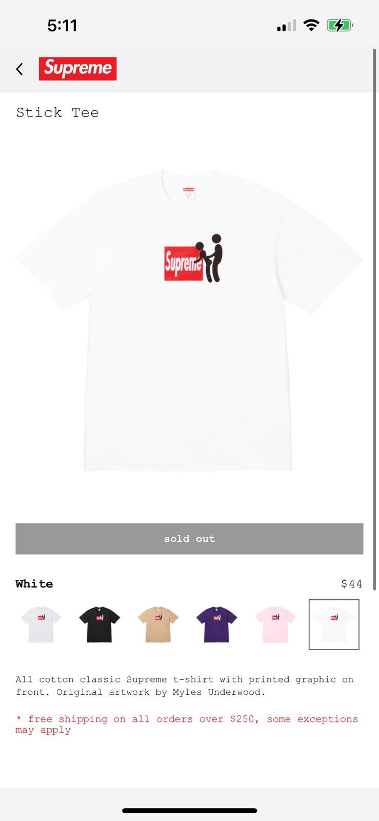 トップス Supreme Stick Tee XL Ash Grey 2025FW Supreme Stick Man Tee | FW25 | Ash Grey | MEDIUM – Sneakers ER