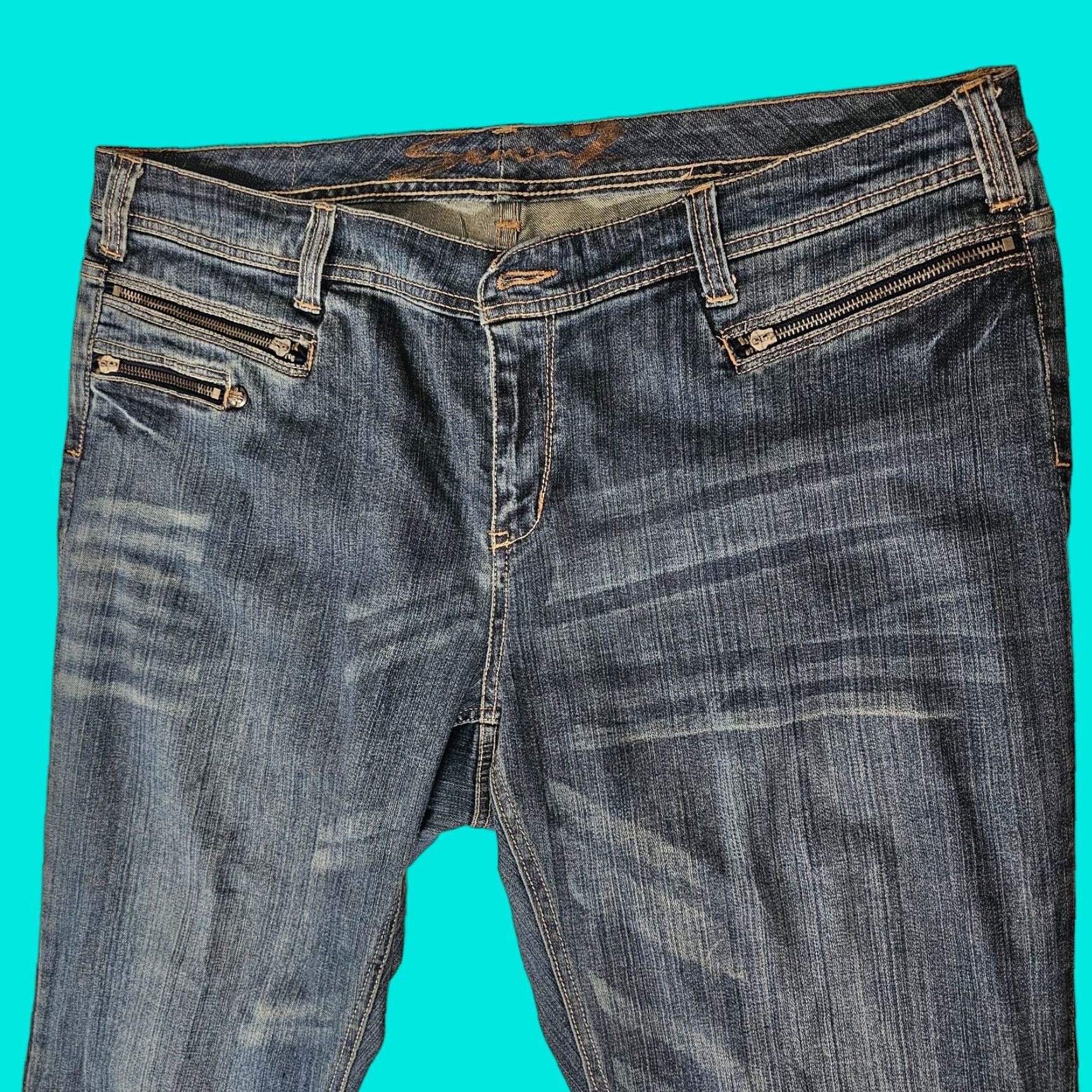 Vintage Seven7 Jeans Size 20 Womens Tower Straight Mid Rise Medium Wash Blue Denim Size 42" / US 20 - 1 Thumbnail