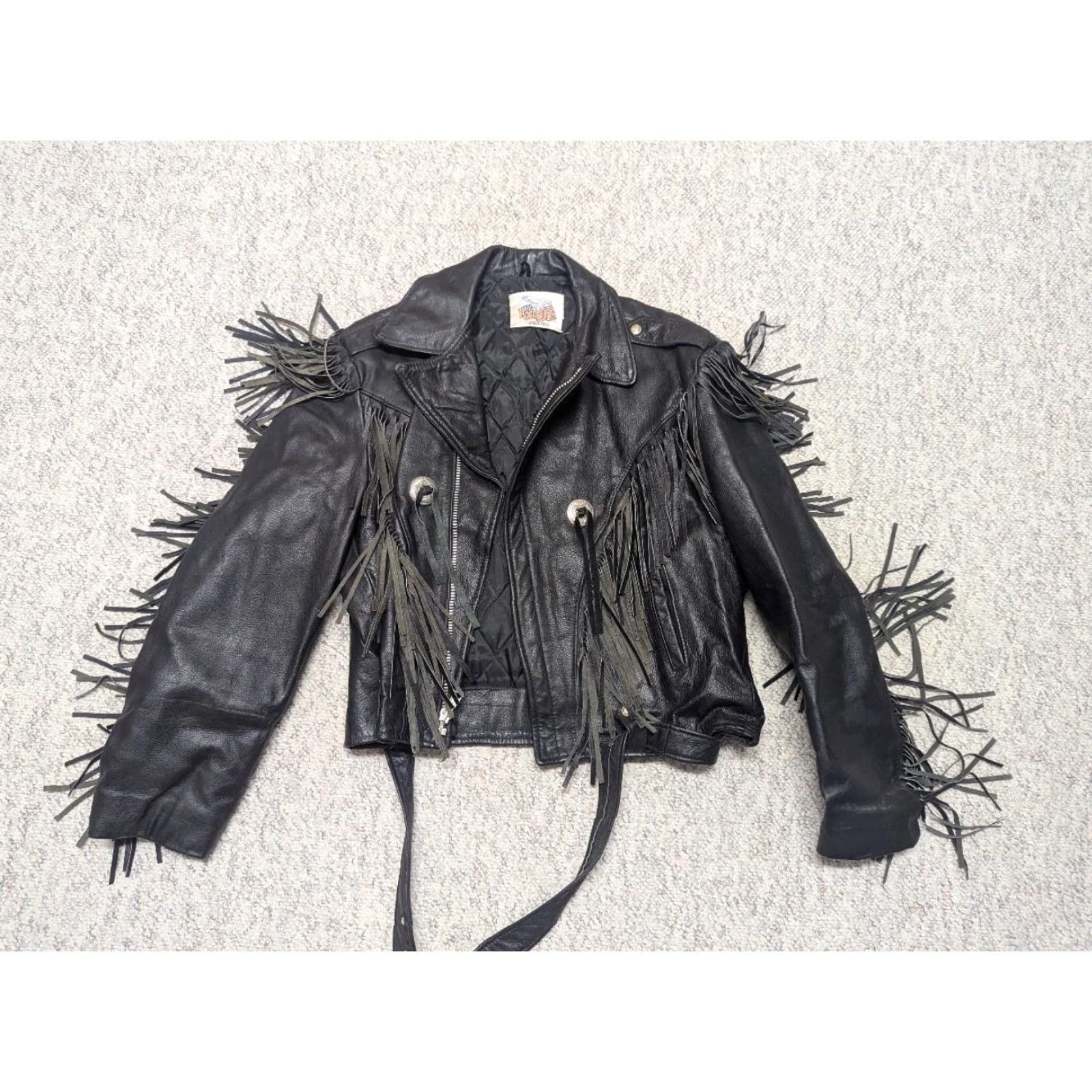 Vintage VINTAGE Excelled Motorcycle Jacket XL Black Leather 46-48 Men Concho US Made N/A Size US XL / EU 56 / 4 - 3 Thumbnail