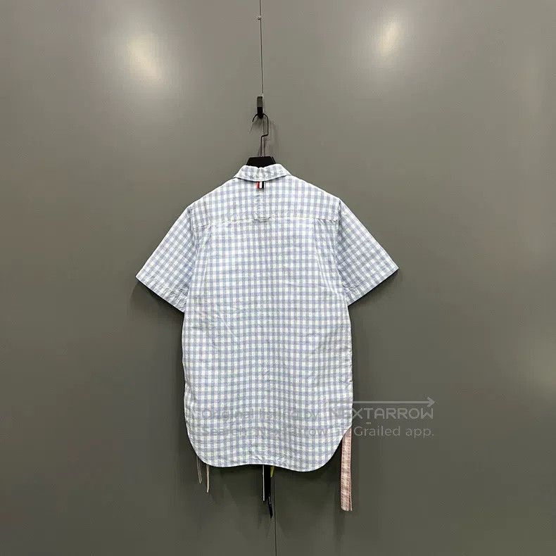 Thom Browne Thom Browne Blue Plaid Short-Sleeve Shirt Size XS / US 0-2 / IT 36-38 - 2 Thumbnail