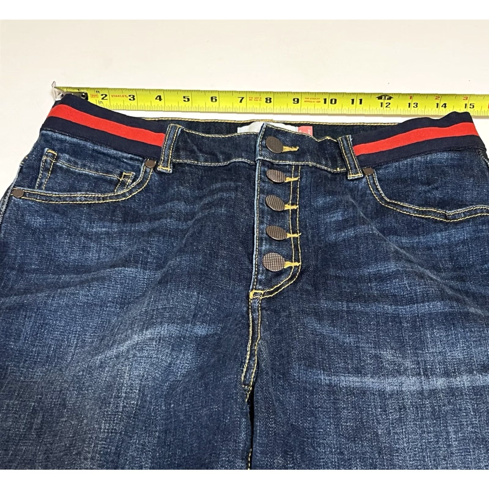 Vintage Cabi Jeans Womens 8 Skinny Denim Button Fly Stretch Blue Size 30" / US 8 / IT 44 - 3 Thumbnail