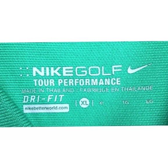 Nike Nike Golf Shirt Polo Dri-FIT Tour Performance Polo Rugby Athletic Mens XL Green Short Sleeve Athletic Mens Size US XL / EU 56 / 4 - 4 Thumbnail