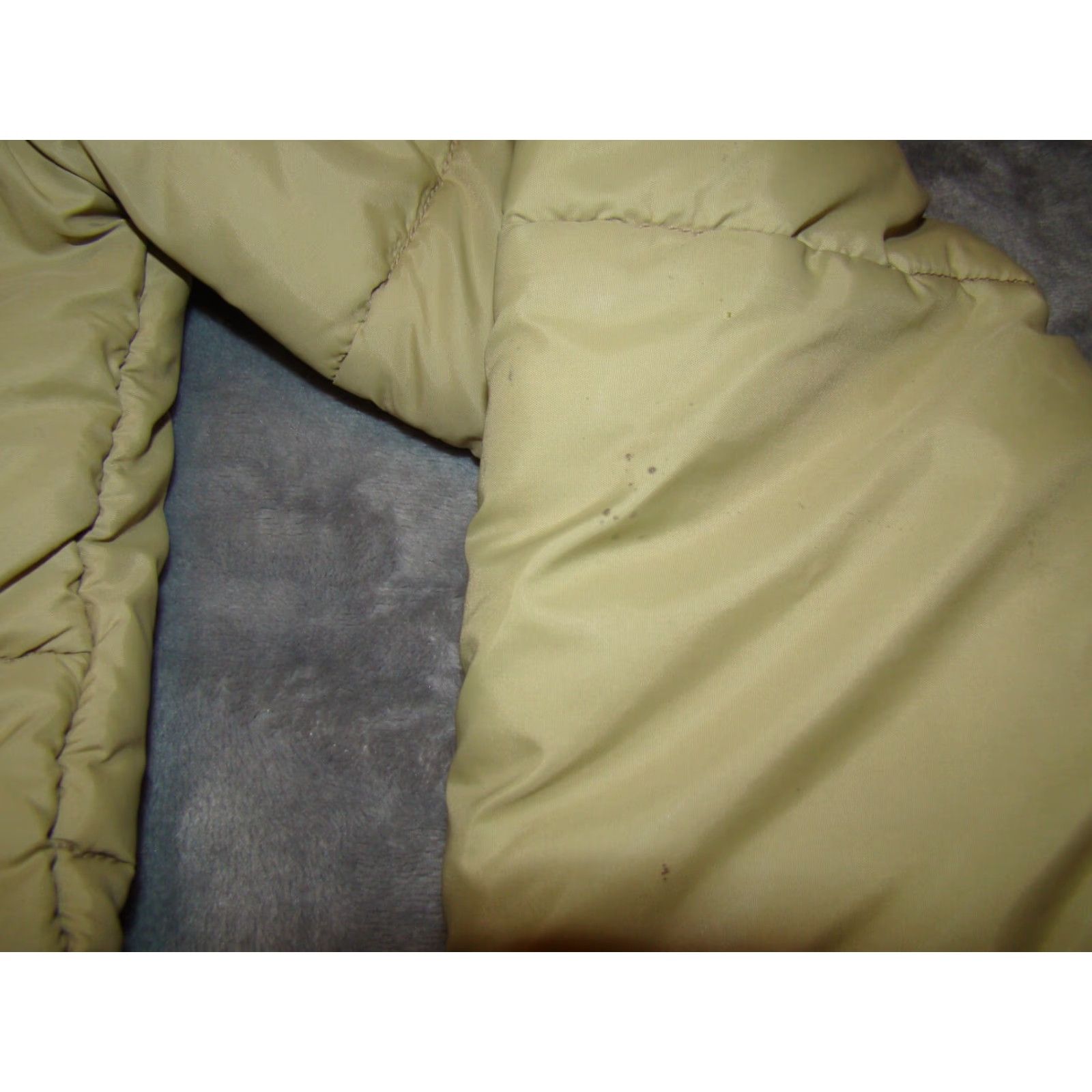 Walls VINTAGE Walls Blizzard Pruf Men Puffer Coat Jacket Beige Large Nylon Faux Fur Collar Snap Zip 2-way Pockets Mens Size US L / EU 52-54 / 3 - 4 Thumbnail