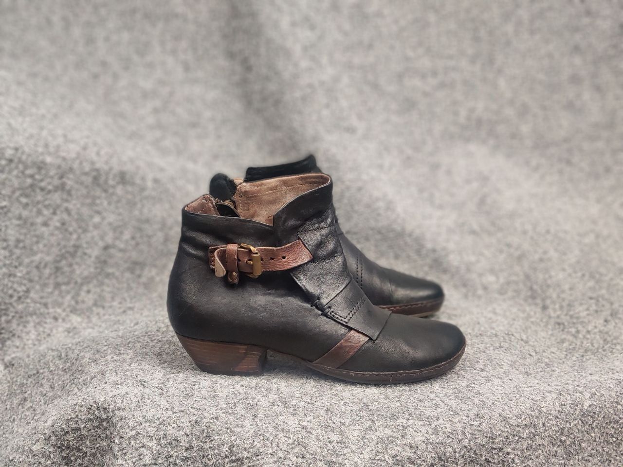 A.S.98 A.S.98 Airstep Itay Design Zip Buckle Boho Biker Ankle Boots Size US 8 / IT 38 - 6 Thumbnail