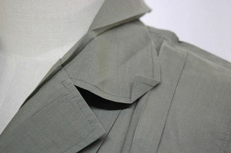 Issey Miyake Issey Miyake size:3 Greyish-green khaki shirt dress Size M / US 6-8 / IT 42-44 - 4 Thumbnail