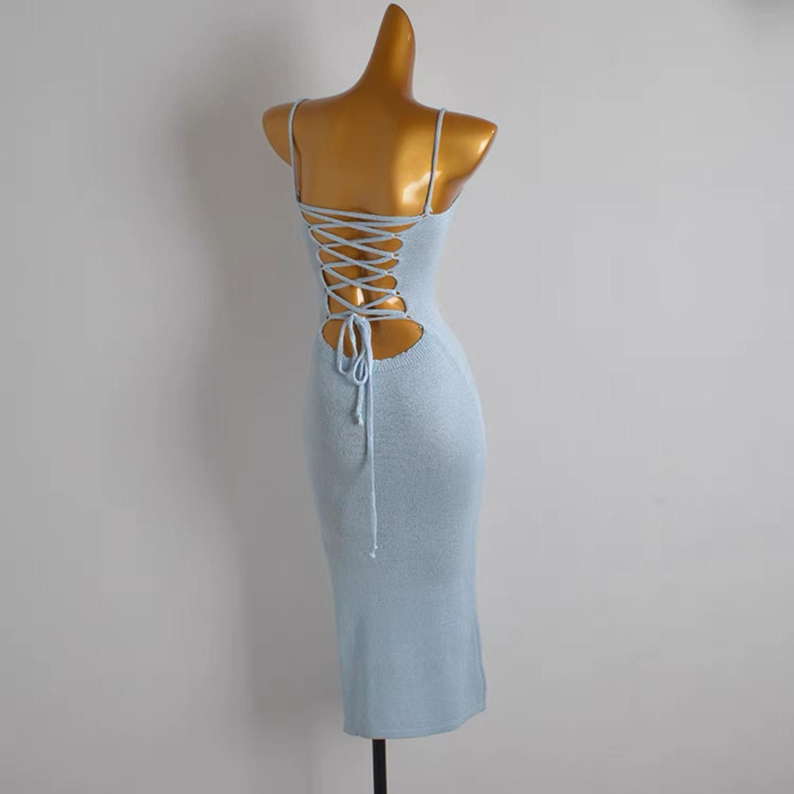 Japanese Brand Dreamy light blue bodycon dress Size ONE SIZE - 1 Thumbnail