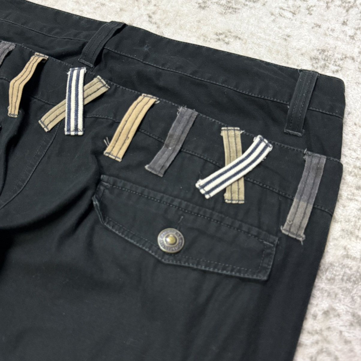 Japanese Brand Japanese Brand Double Waist Cut And Sew Loose Cargo Pants Size US 32 / EU 48 - 10 Thumbnail