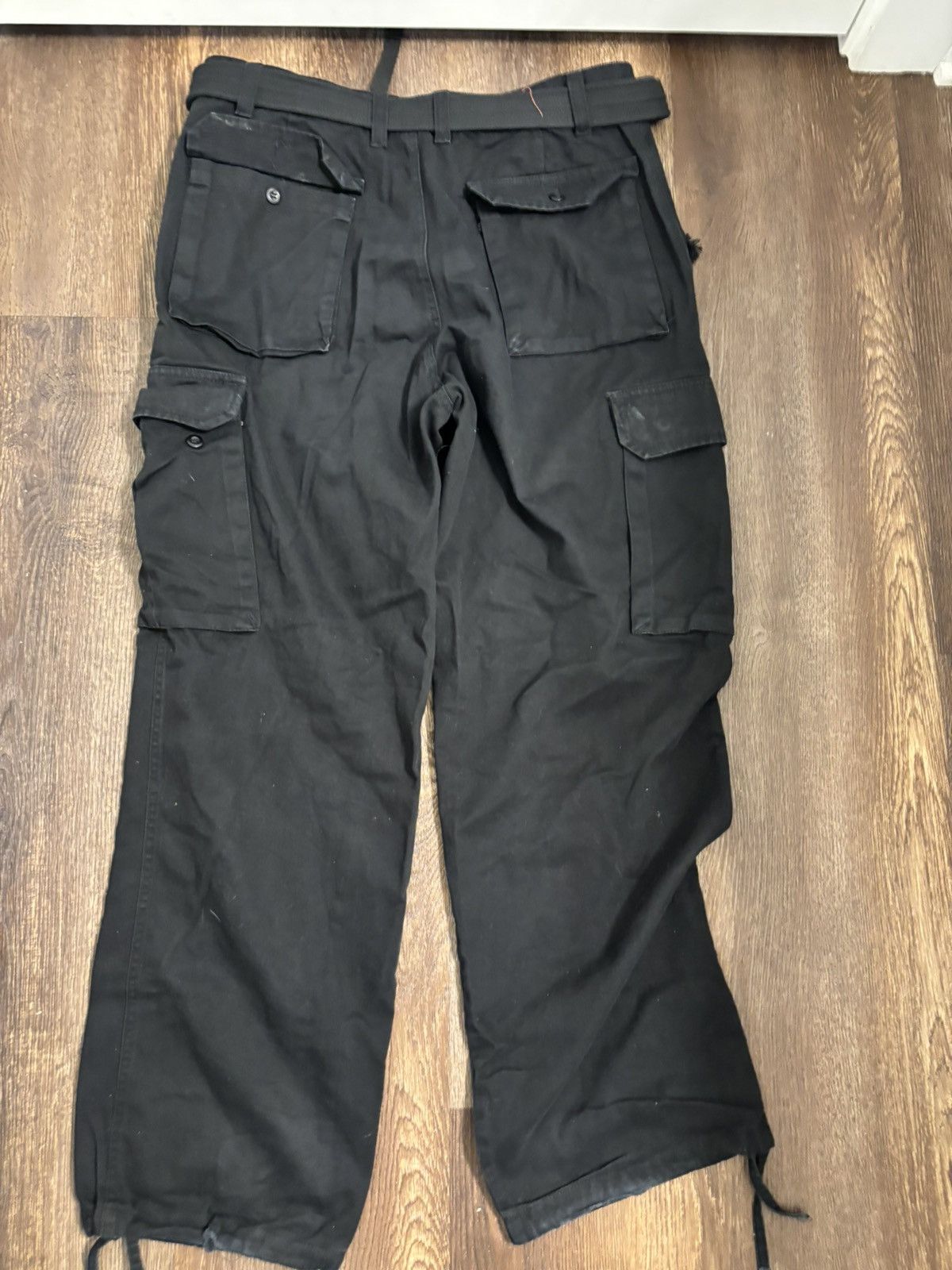 Vintage Black pants with belt Size US 32 / EU 48 - 2 Thumbnail