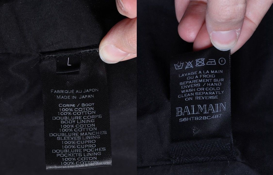 Balmain Balmain Cotton Asymmetrical Zip-Up Biker Jacket Size US L / EU 52-54 / 3 - 6 Thumbnail