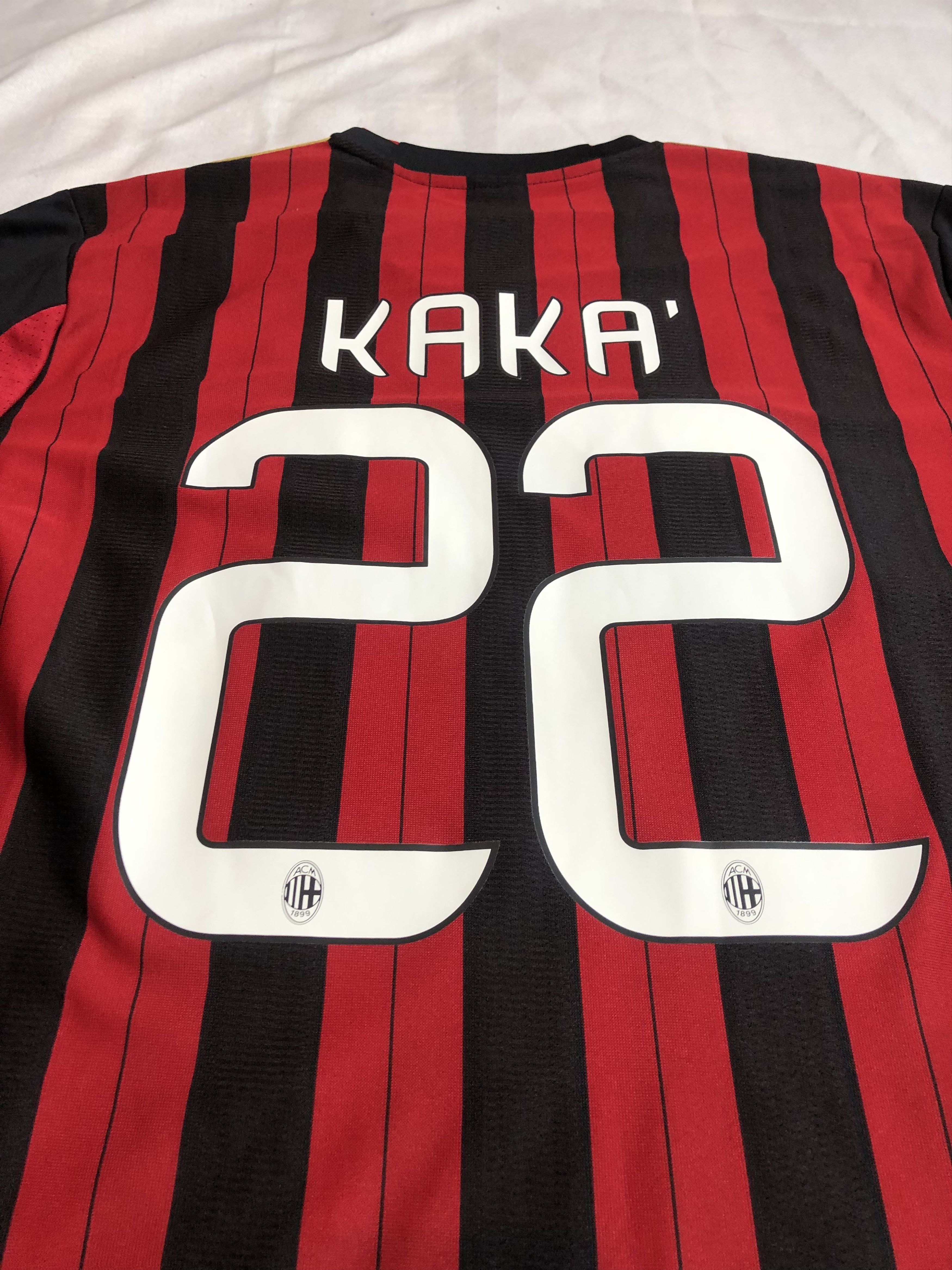 Vintage 13-14 Ac Milan Kaka Home Soccer Jersey Size US XL / EU 56 / 4 - 4 Thumbnail