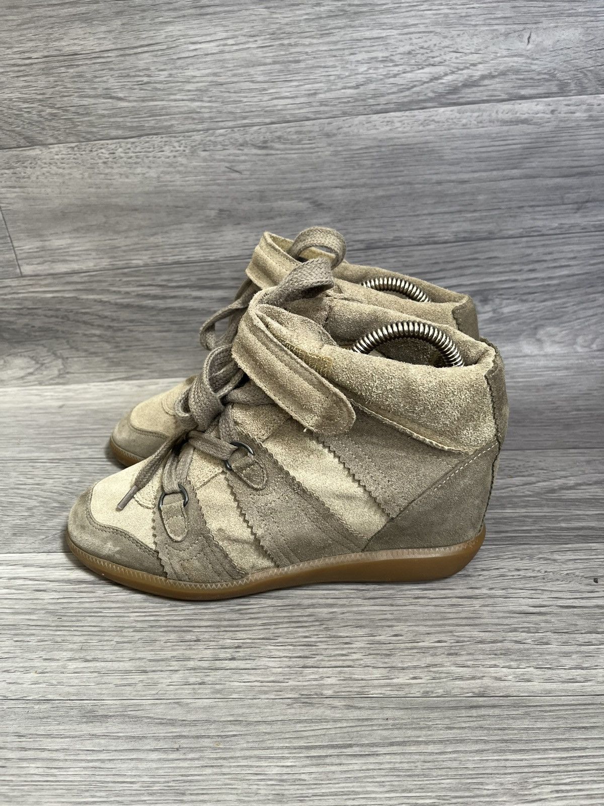 Isabel Marant Isabel marant bobby suede wedge sneakers sz 38 Size US 8 / IT 38 - 4 Thumbnail