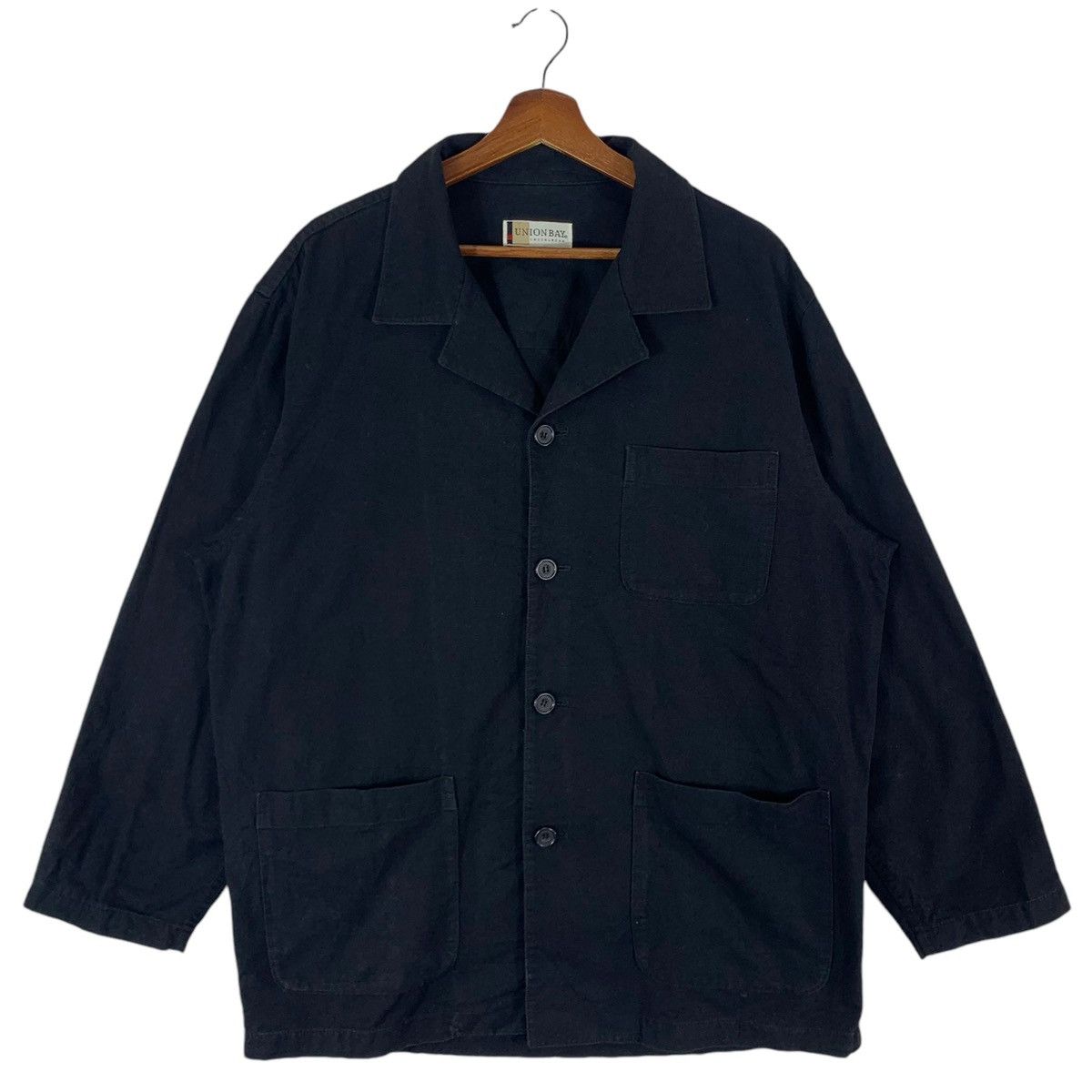 UNIONBAY × Vintage VINTAGE UNION BAY CASUAL WEAR BLACK BUTTON JACKET Size US L / EU 52-54 / 3 - 1 Thumbnail