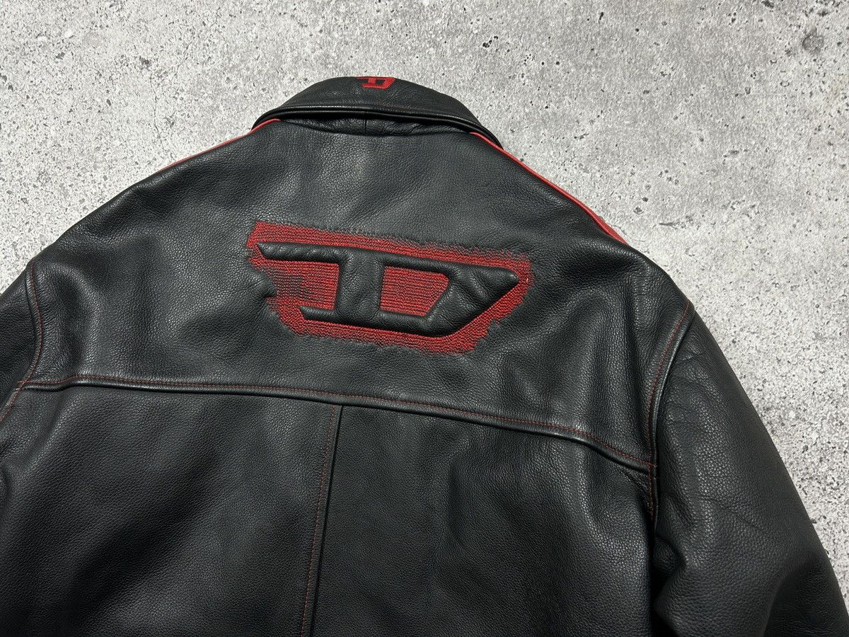Diesel archive 00s leather biker jacket