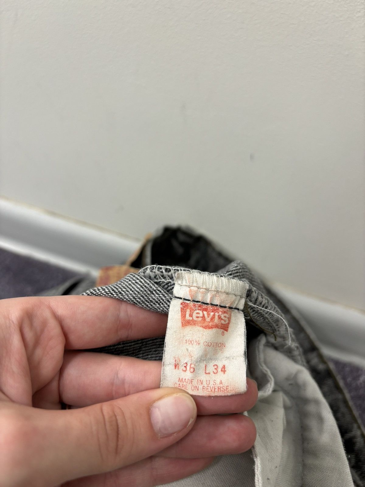Levi's Vintage Levi’s 505 Made In USA Gray Acid Wash Denim Jeans Size US 36 / EU 52 - 14 Thumbnail