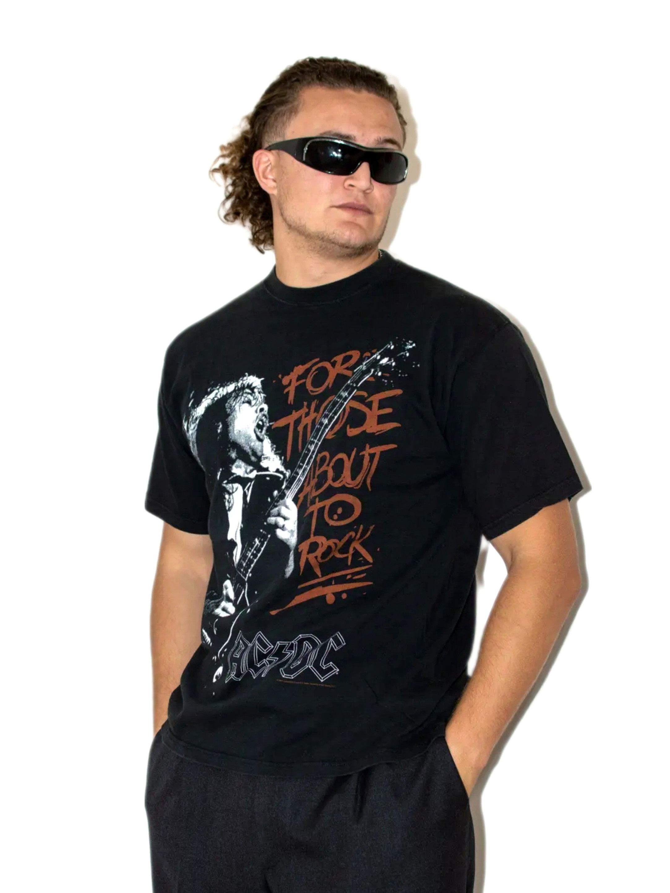 Band Tees × Vintage Y2K vintage ACDC rock band graphic t-shirt Size US L / EU 52-54 / 3 - 1 Thumbnail