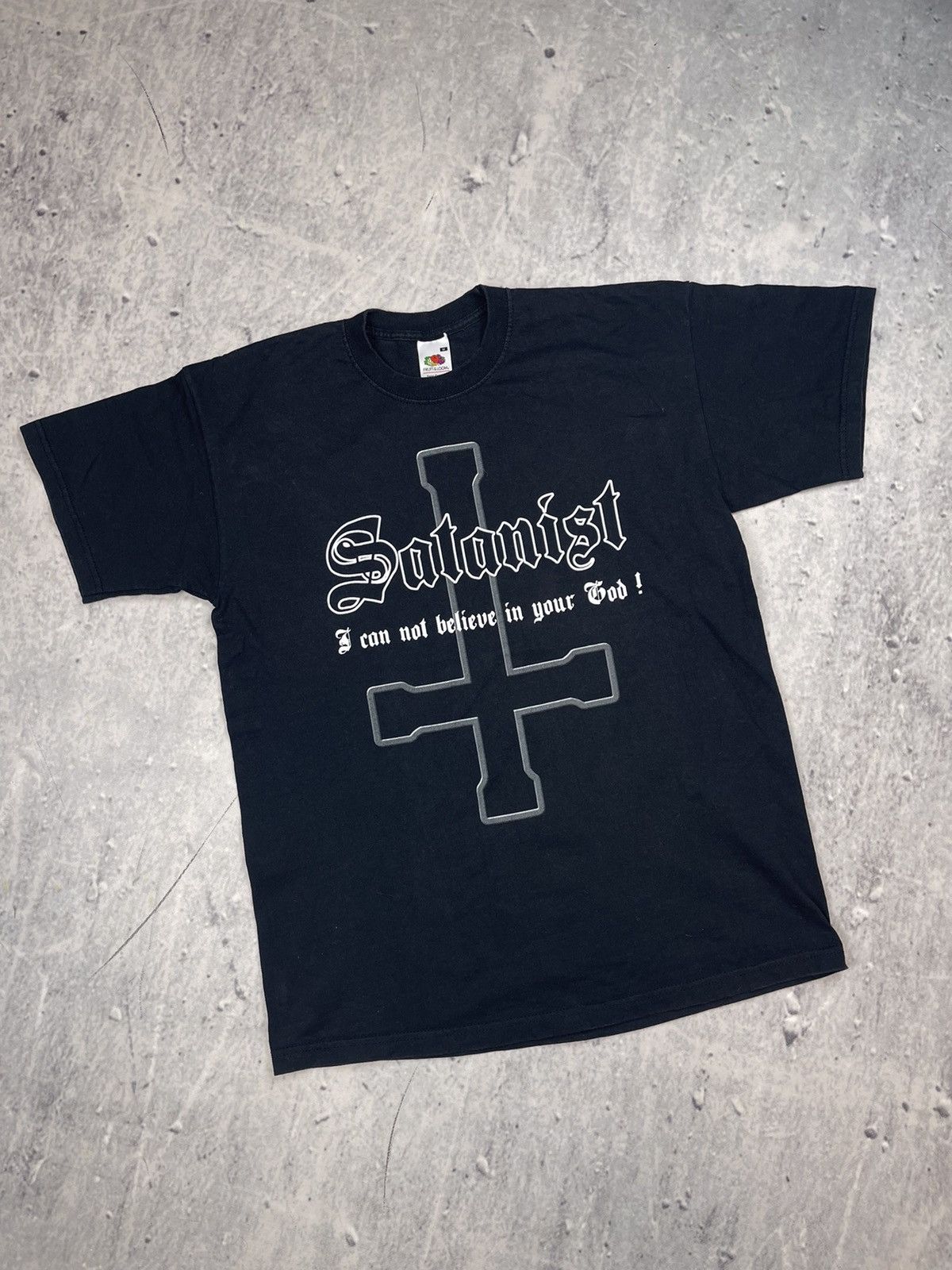 Fruit Of The Loom × Vintage Satanist I can not believe in your God tee Size US M / EU 48-50 / 2 - 1 Thumbnail