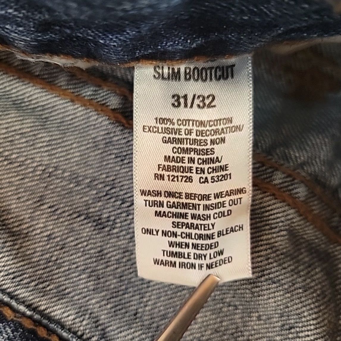 Abercrombie & Fitch VINTAGE Aeropostale Jeans Mens 31x32 Distressed Blue Denim Slim Boot Cut 5-Pocket Design Womens? Mens? Size US 31 - 5 Thumbnail