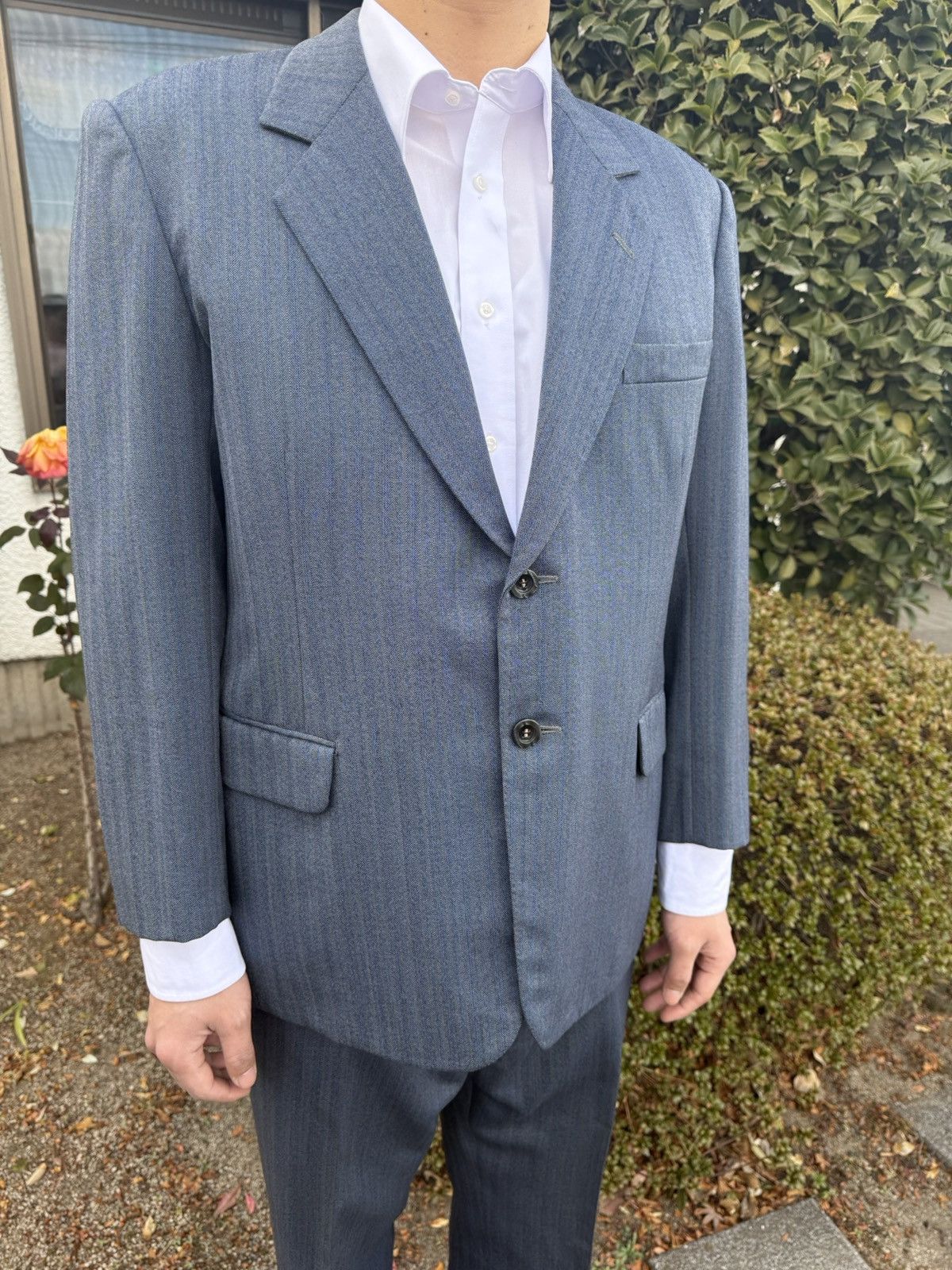 Other Spring&Autumn Vintage Winter Sky Blue Wool Set-Up Size 38R - 1 Thumbnail