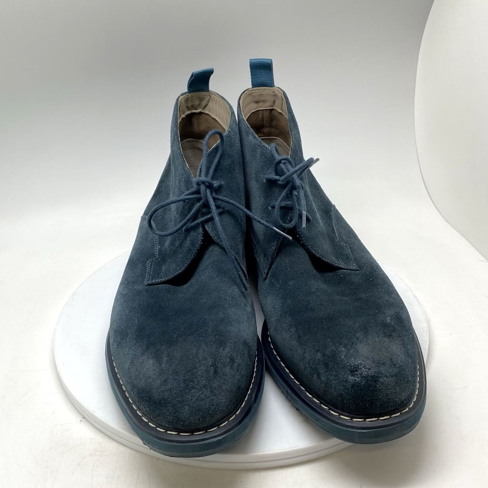 Clarks Chukka Boots Mens 10.5 Navy Blue Suede Ankle Comfort  display picture 3