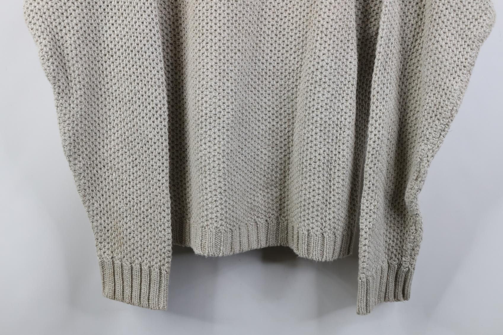 Vintage Vintage 90s Streetwear Thermal Marled Knit Sweater Beige Size US L / EU 52-54 / 3 - 3 Thumbnail