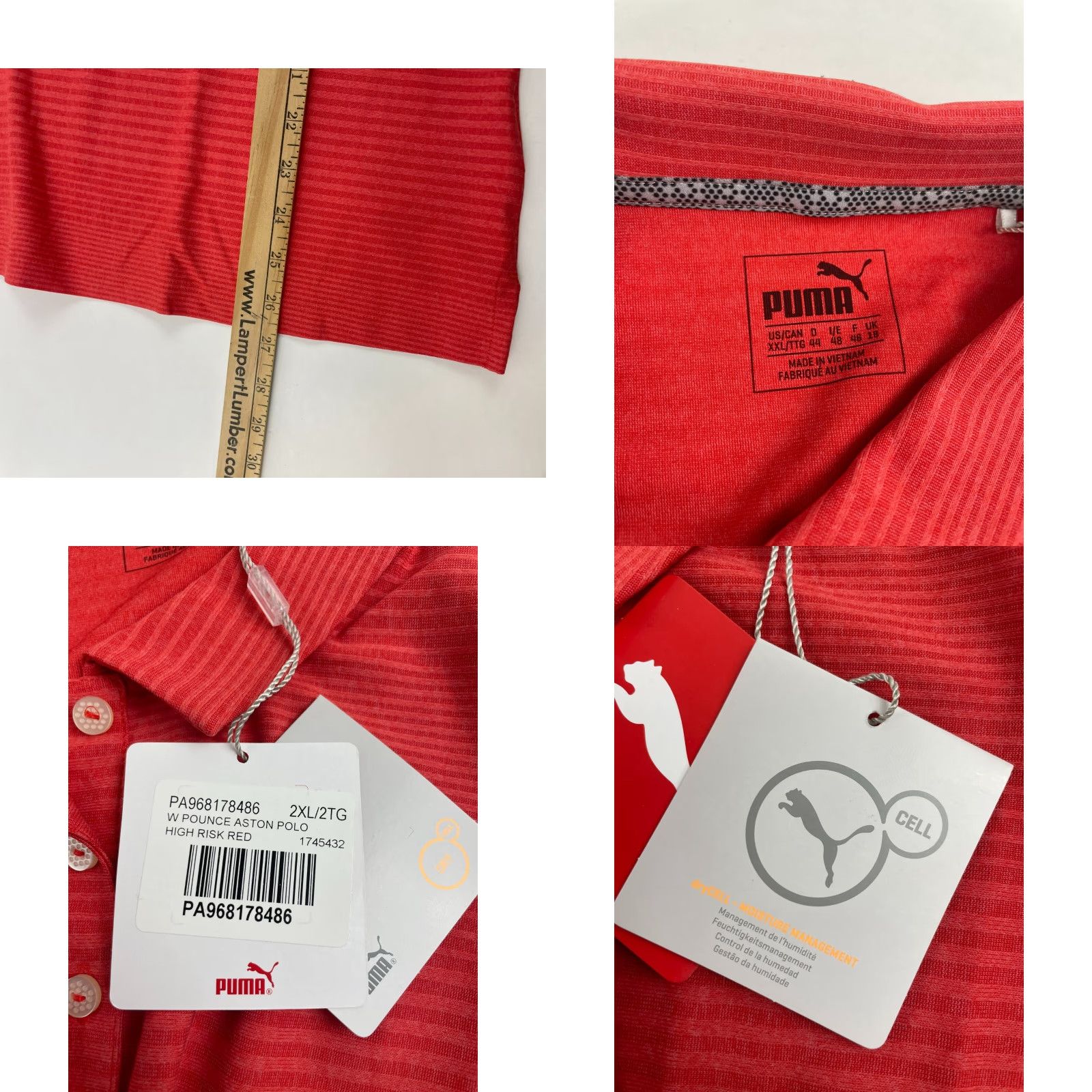 Puma PUMA Polo Shirt Women's XXL Red 1/4 Button Up Short Sleeve Jack Links NWT Polo Shirt Mens Size XXL / US 16-18 / IT 52-54 - 8 Thumbnail