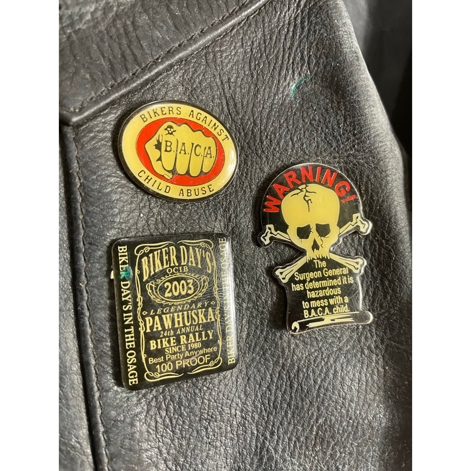 Fmc Vintage FMC Leather Biker Vest Size 40 Patched Sturgis Size US M / EU 48-50 / 2 - 7 Thumbnail