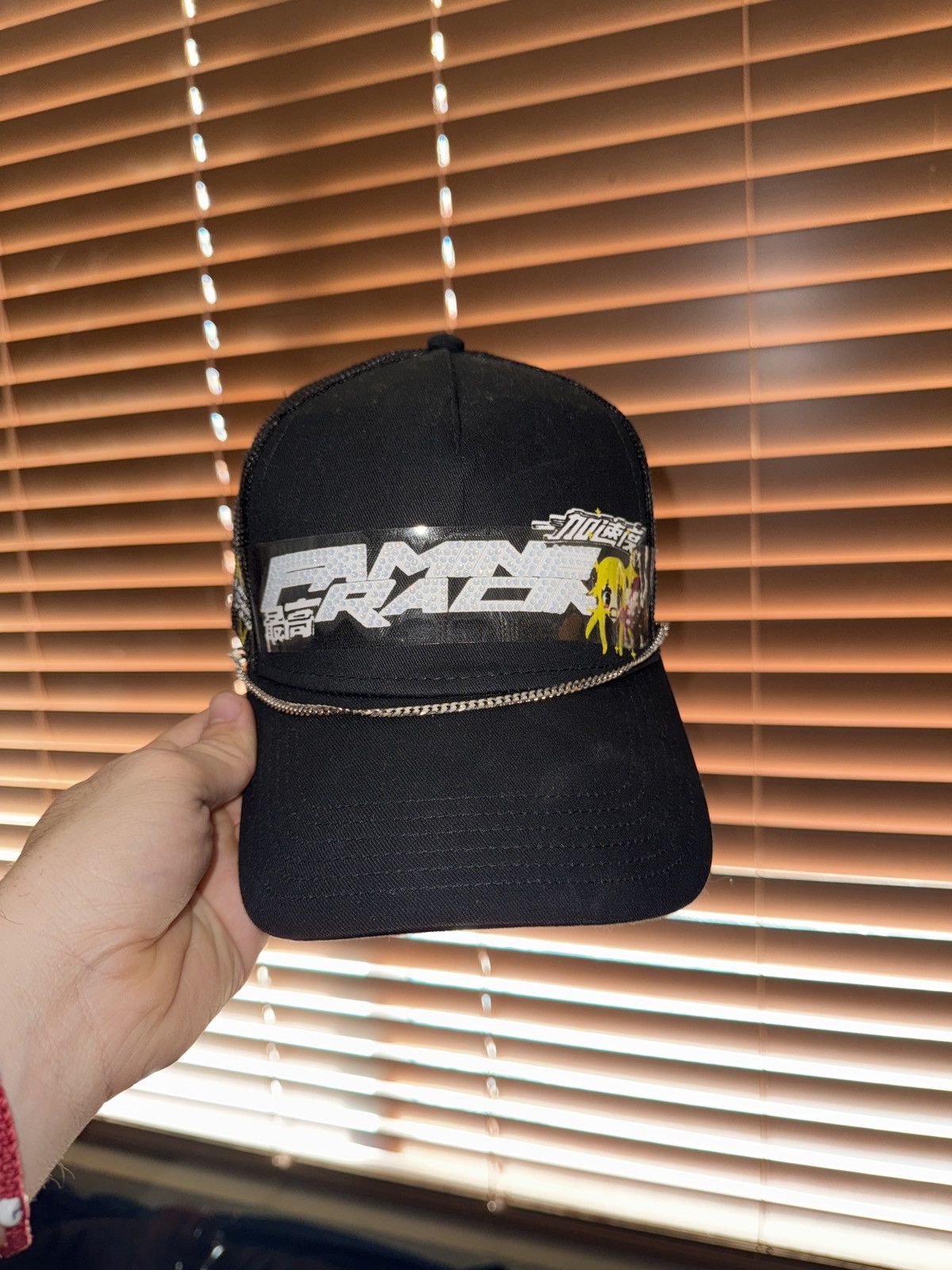 Designer FAMINE BLACK RACER CAP Size ONE SIZE - 2 Thumbnail