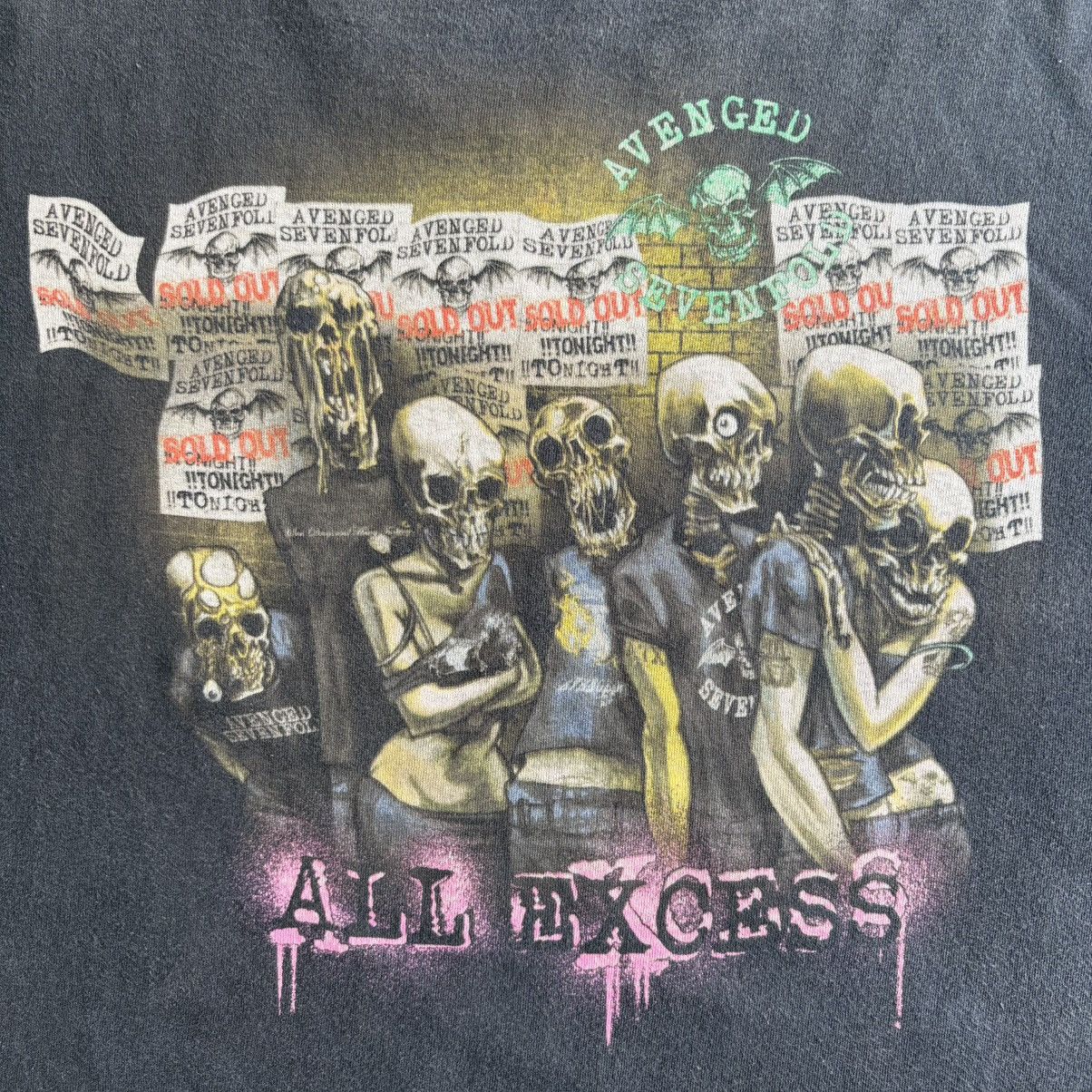 Band Tees Vintage Band Shirt Avenged Sevenfold - All Excess 2007/2008 Size US L / EU 52-54 / 3 - 7 Thumbnail