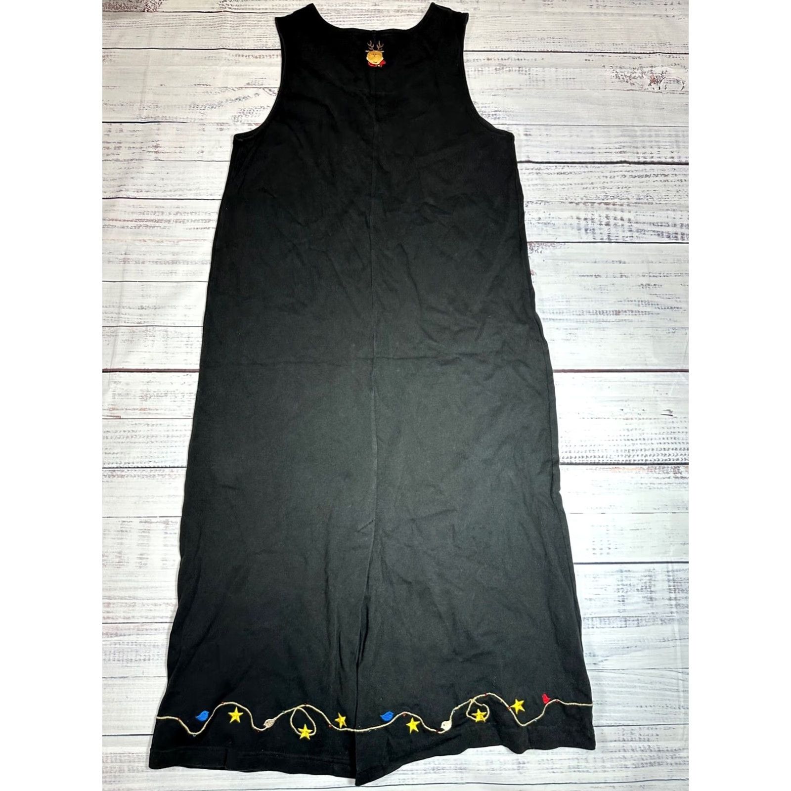 Bell Bechamel Maxi Dress Bechamel Black M Women Holiday Bechamel Sleeveless ReinDeer Embroidered Jingle Bells Dress Size M / US 6-8 / IT 42-44 - 5 Thumbnail