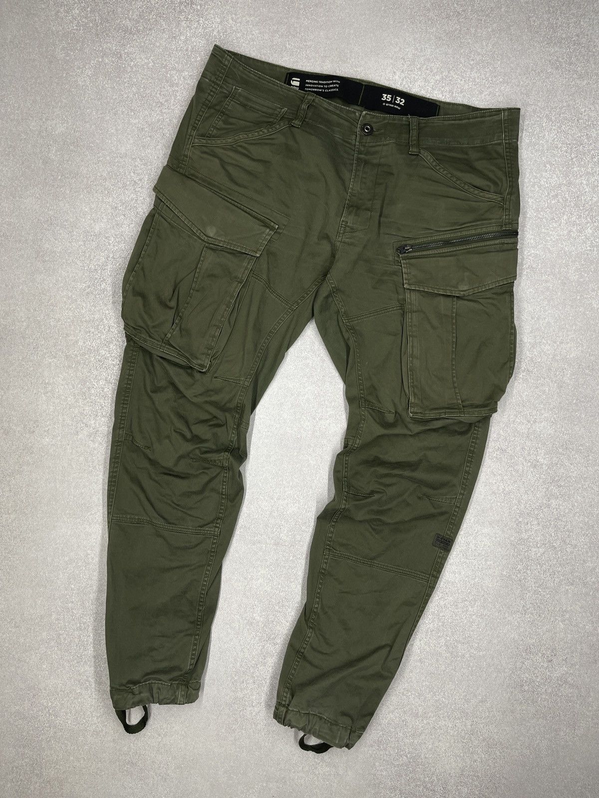 G-Star Mens G Star Raw Rovic Zip 3D Cargo Pants Multipocket Y2K Size US 35 - 1 Thumbnail