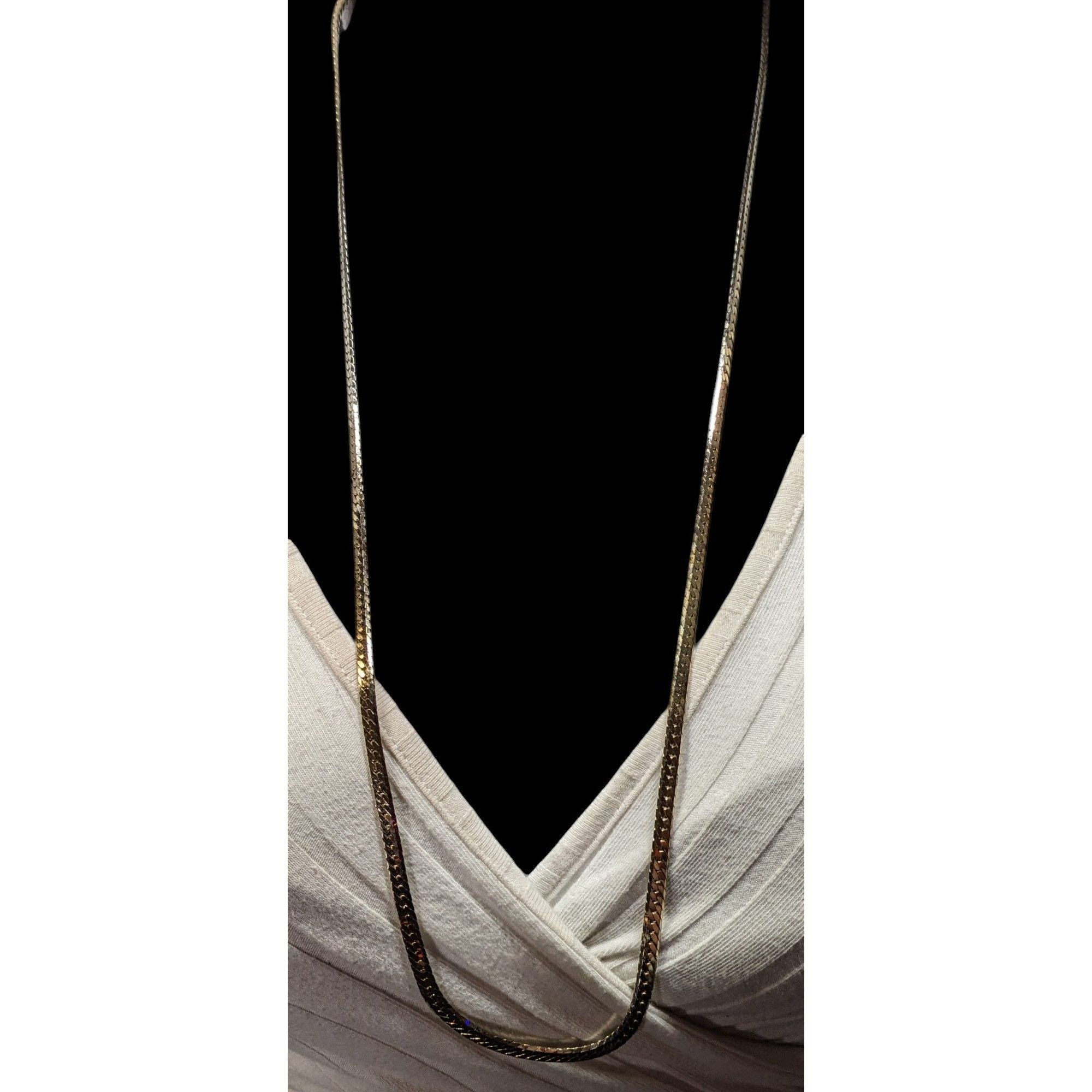 Other Vintage Herringbone Chain Necklace Silver/Gold Tone Size ONE SIZE - 4 Thumbnail