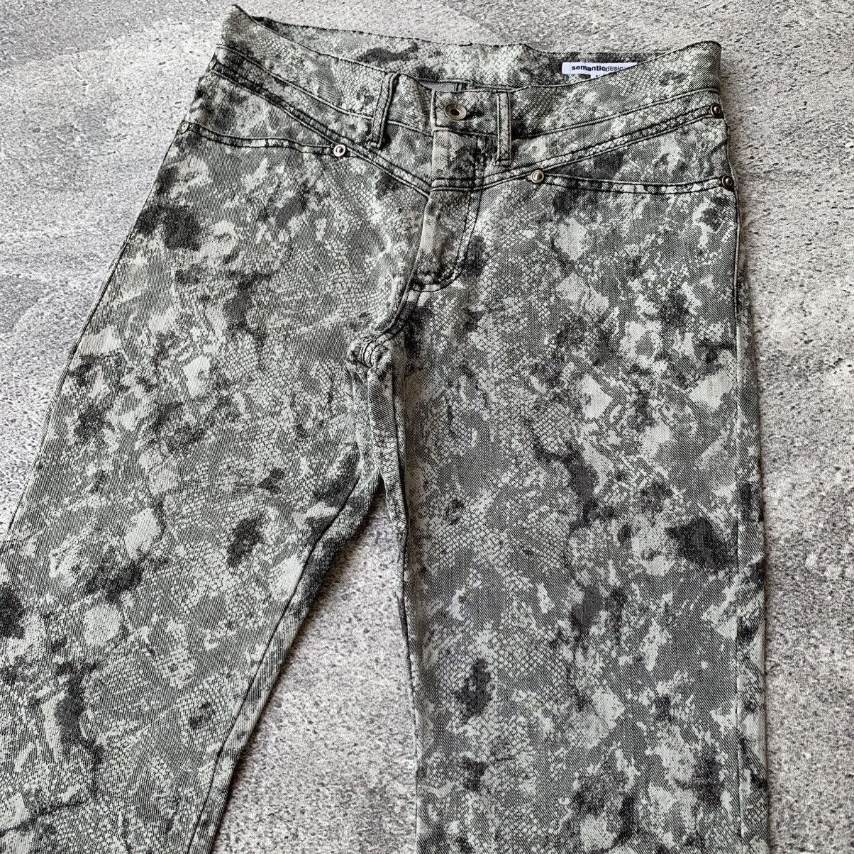If Six Was Nine Rare🔥 Semantic Design Python Snake Skin Flared Jeans Size US 30 / EU 46 - 3 Thumbnail