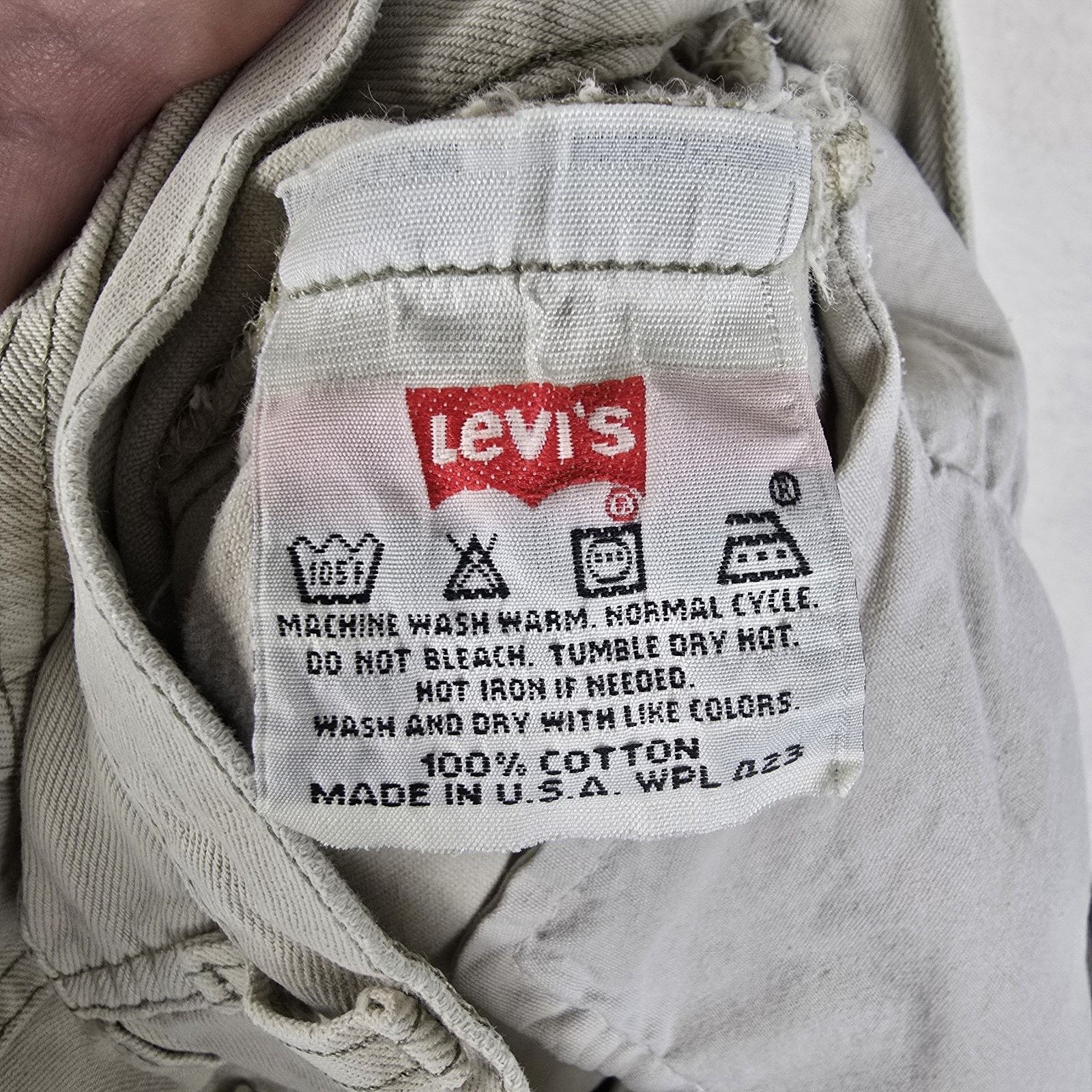 Levi's Vintage Levis 501 Mens 36x32 Beige 34x30 USA Made 90s 1998 Size US 34 / EU 50 - 6 Thumbnail