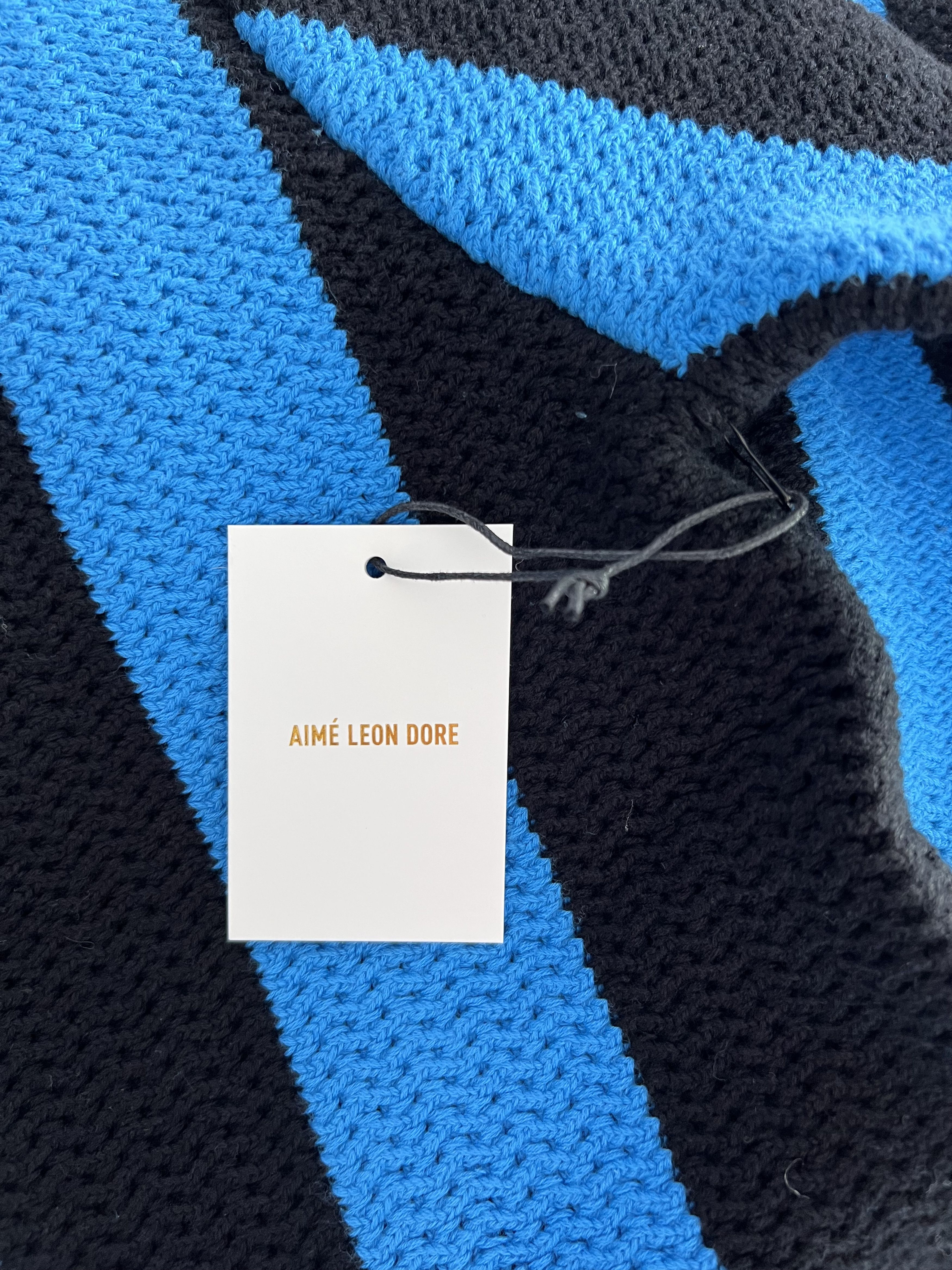 Aime Leon Dore Aime Leon Dore Long Sleeve Knit Soccer Jersey in Black Blue Size US M / EU 48-50 / 2 - 7 Thumbnail