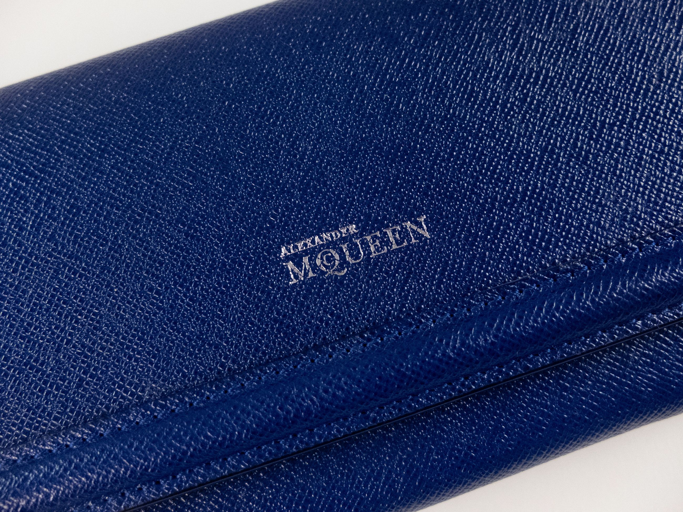 Alexander McQueen ALEXANDER MCQUEEN Heroine blue leather chain wallet q Size ONE SIZE - 2 Thumbnail