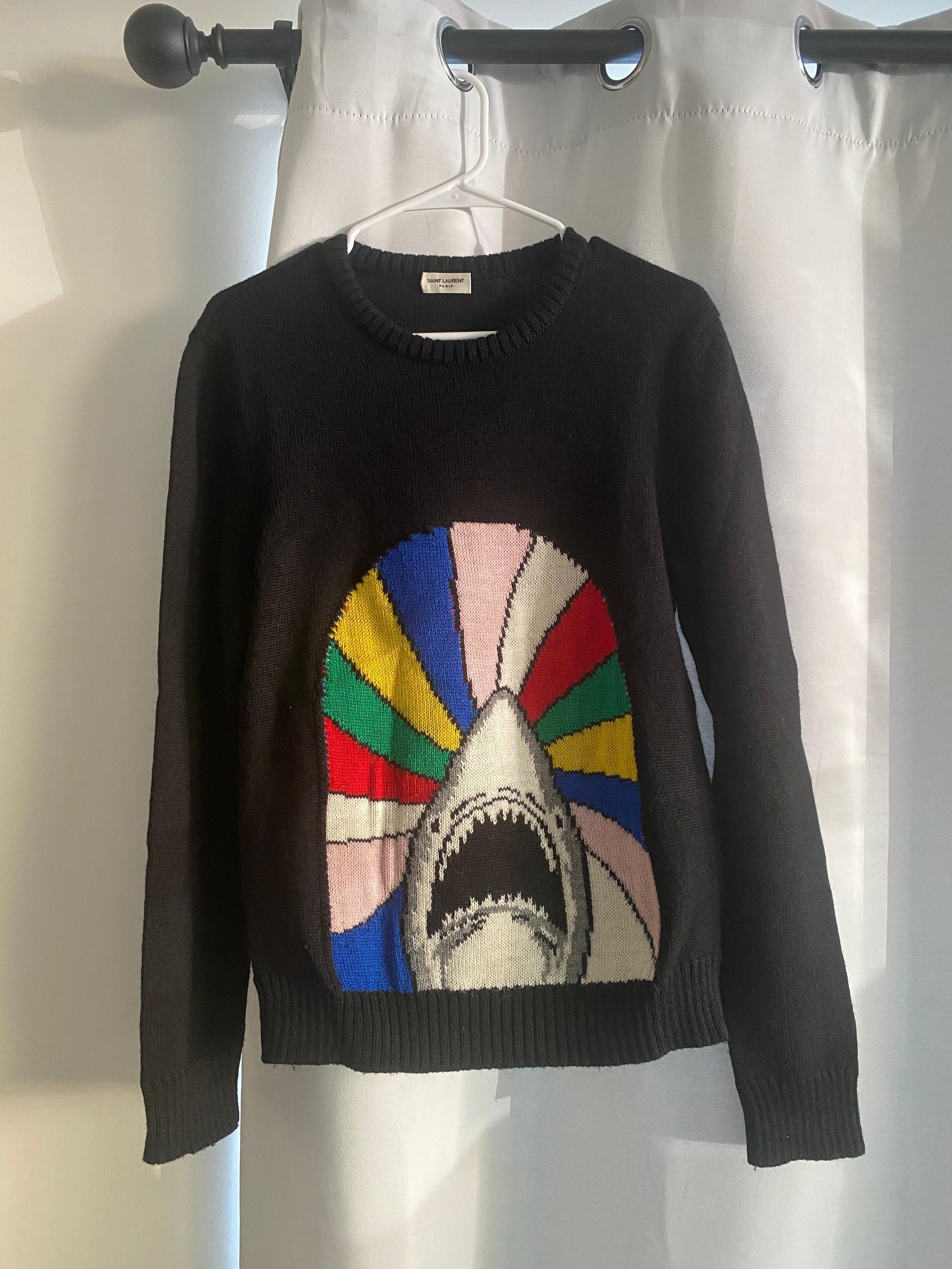 Saint Laurent Paris Yves Saint Laurent Shark Knit Sweater Size US M / EU 48-50 / 2 - 1 Thumbnail