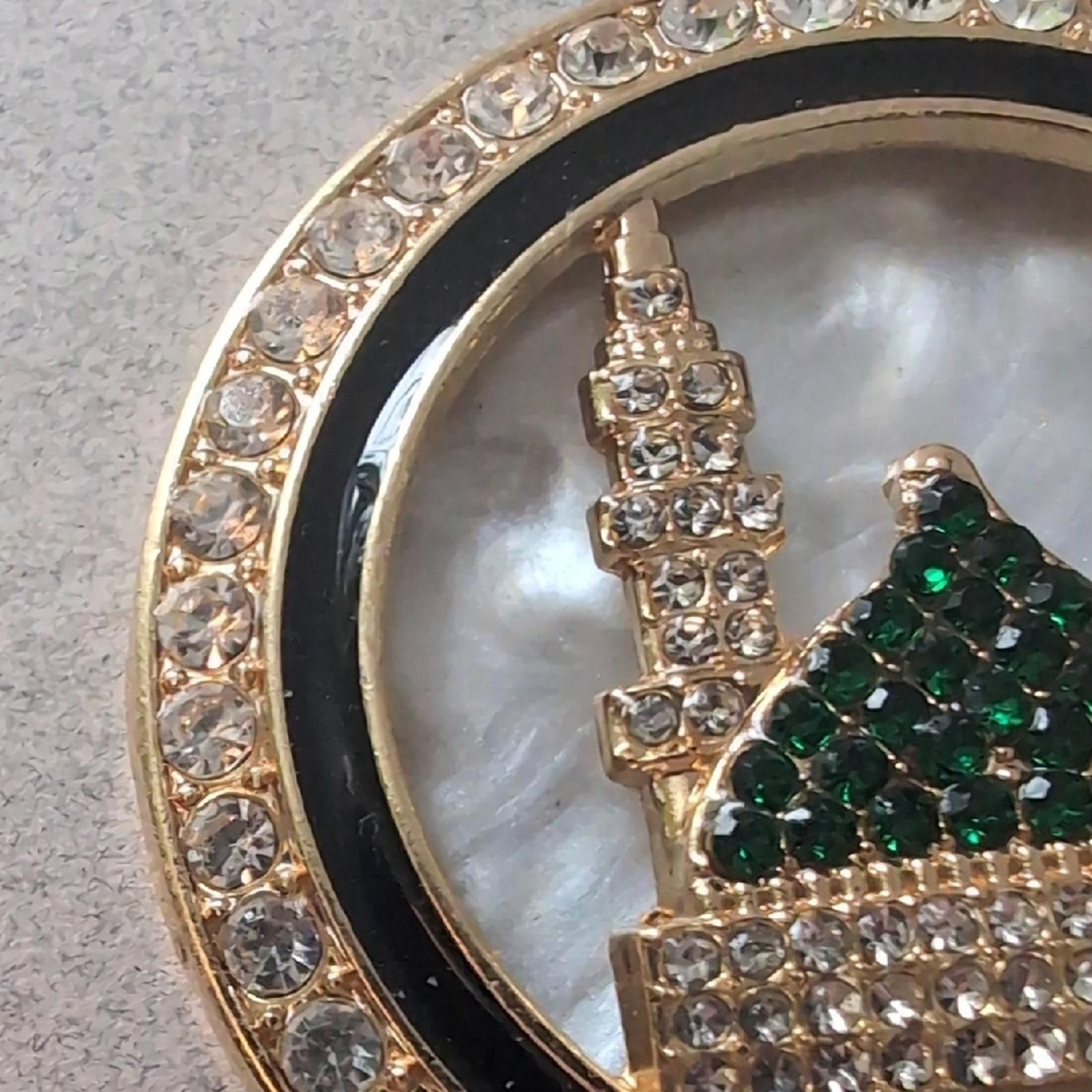 Other Gold and Green Keychain with Rhinestones House Size ONE SIZE - 7 Thumbnail