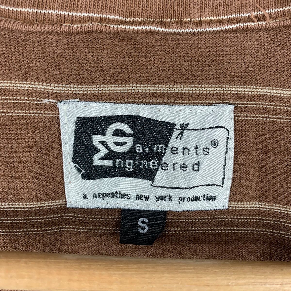 Engineered Garments × Japanese Brand ENGINEERED GARMENTS stripe brown cardigan Size S / US 4 / IT 40 - 3 Thumbnail