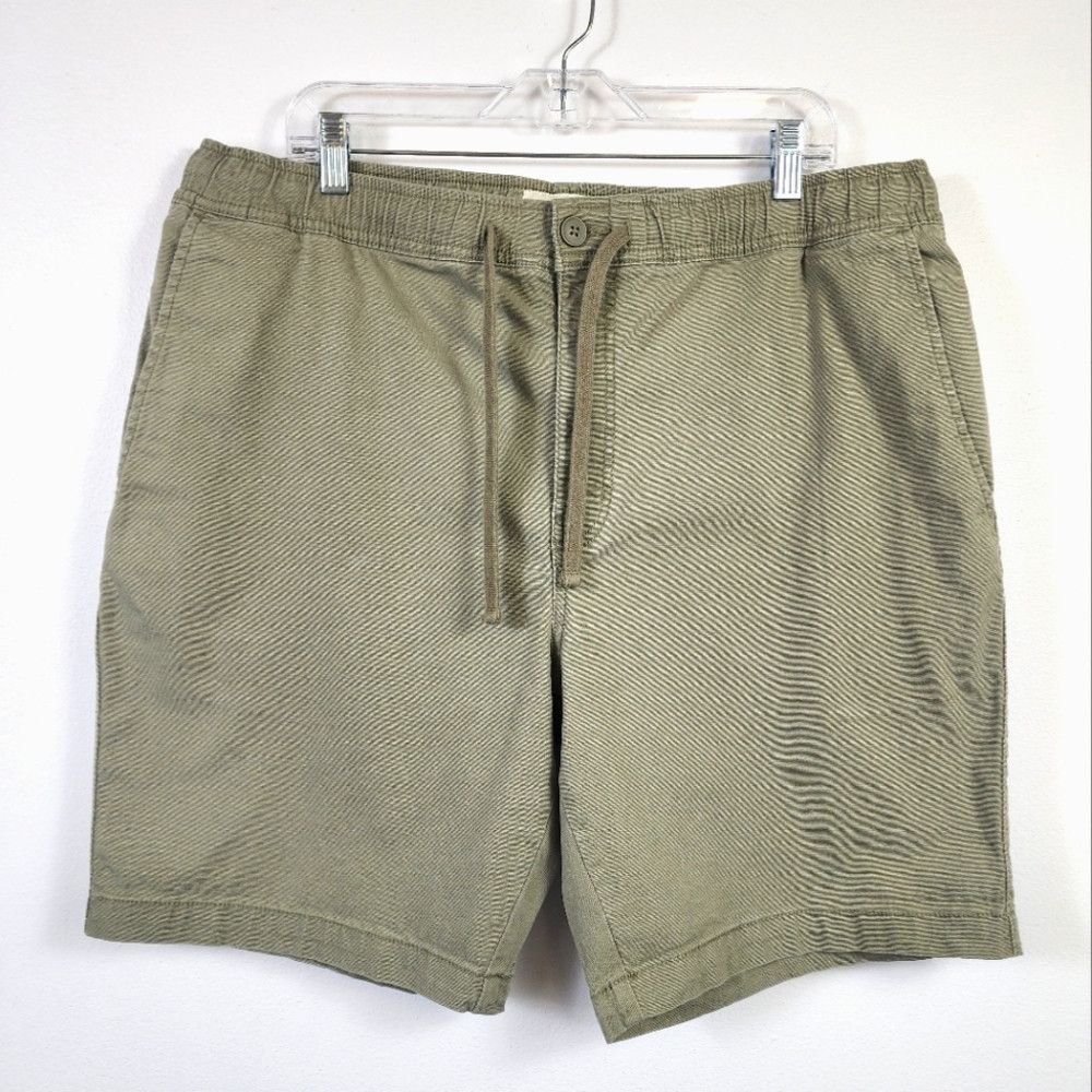 Shorty's Skateboards Mutual Waves Green Khaki Shorts Elastic Waist Drawstring XL Size US 38 / EU 54 - 1 Thumbnail