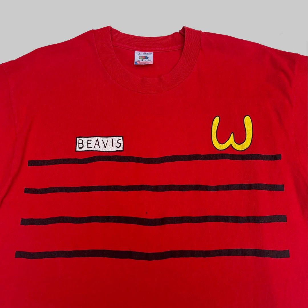 Fruit Of The Loom × Mtv × Vintage Beavis & Butthead 1990 90s Vintage MTV USA Made T-Shirt Size US L / EU 52-54 / 3 - 3 Thumbnail