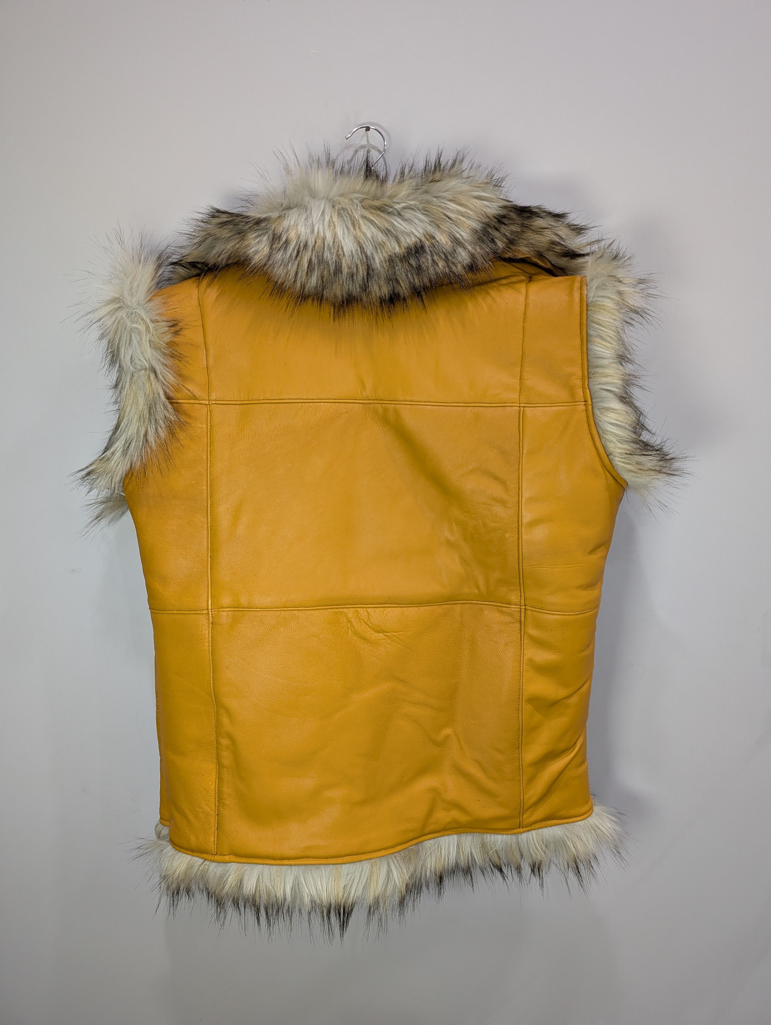 Vintage 90s Vintage Look Genuine Leather Vest "Free Shipping" Size US XL / EU 56 / 4 - 2 Thumbnail