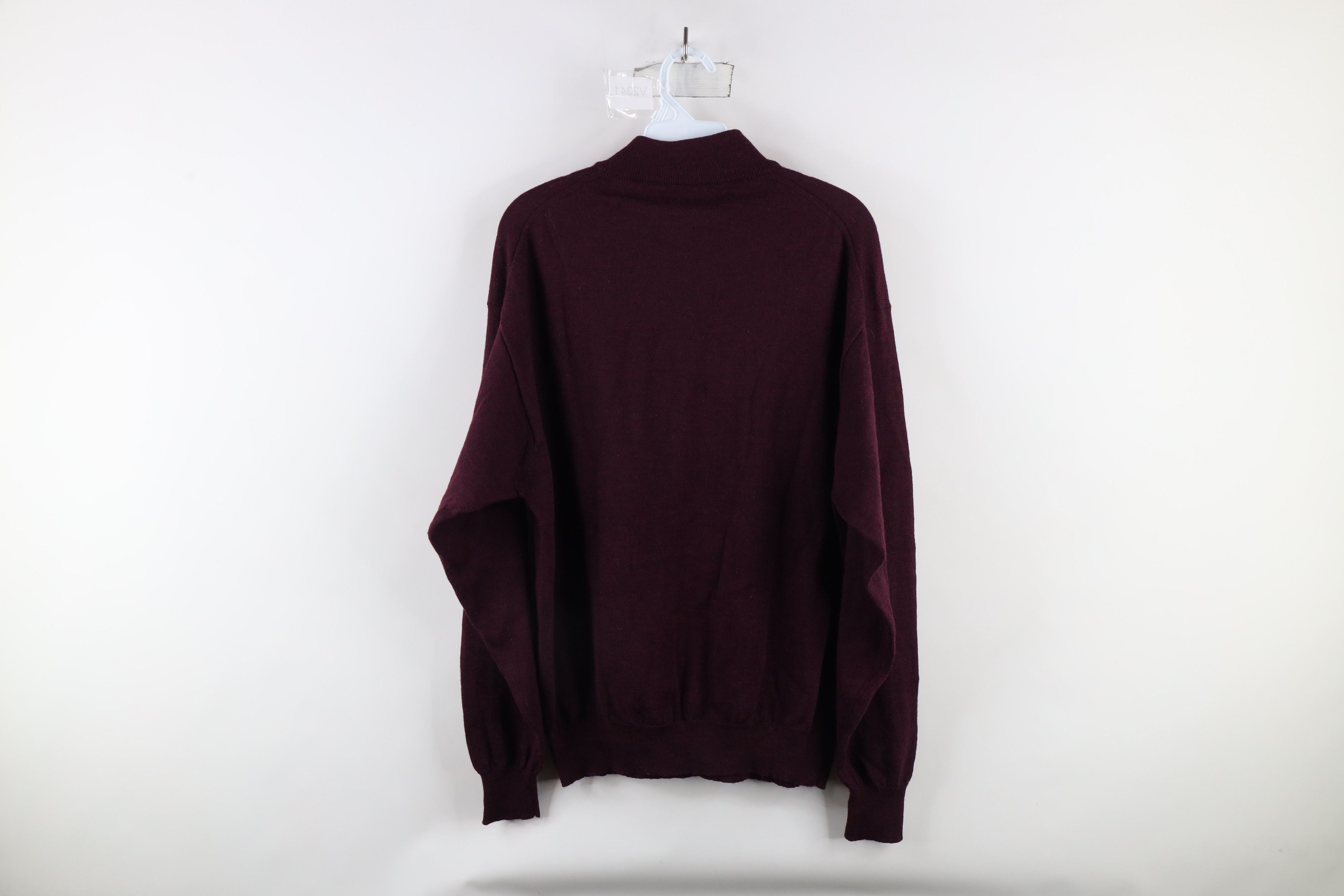 Vintage Vintage 90s Streetwear Merino Wool Knit Mock Neck Sweater Size US L / EU 52-54 / 3 - 8 Thumbnail