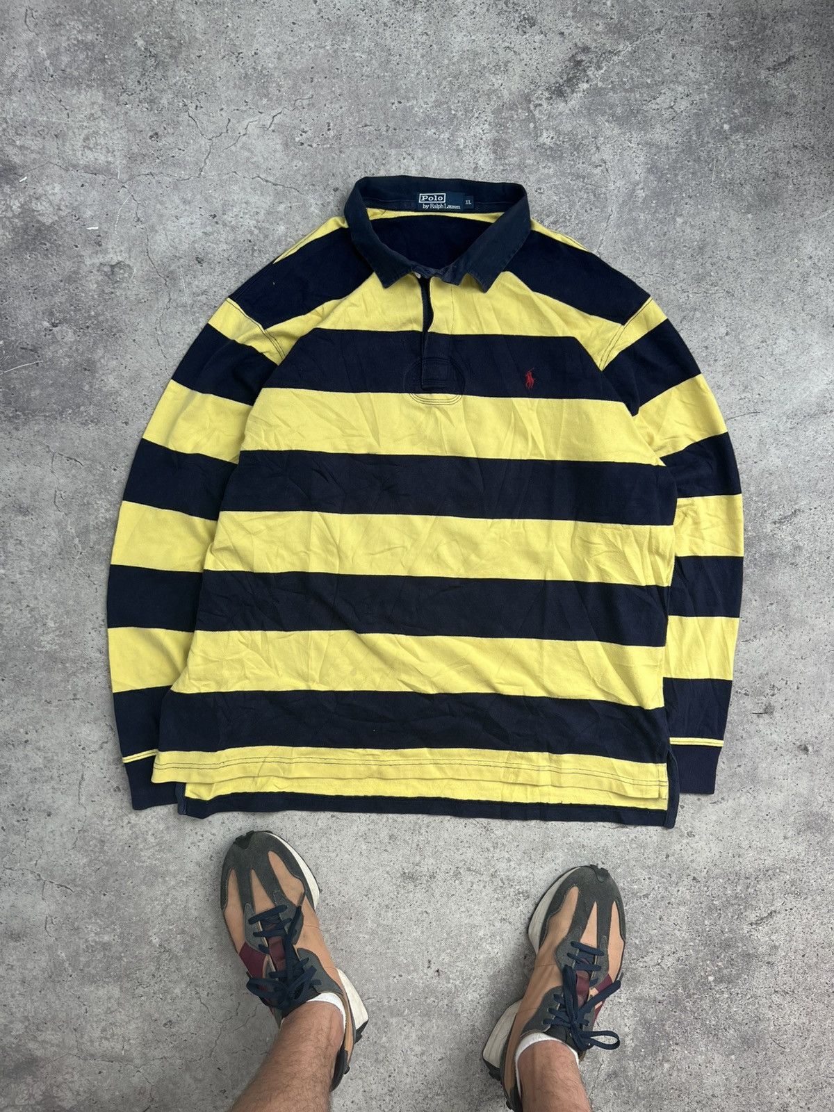 Polo Ralph Lauren Vintage Polo Ralph Lauren Rugby Striped Shirt Size US XL / EU 56 / 4 - 1 Thumbnail